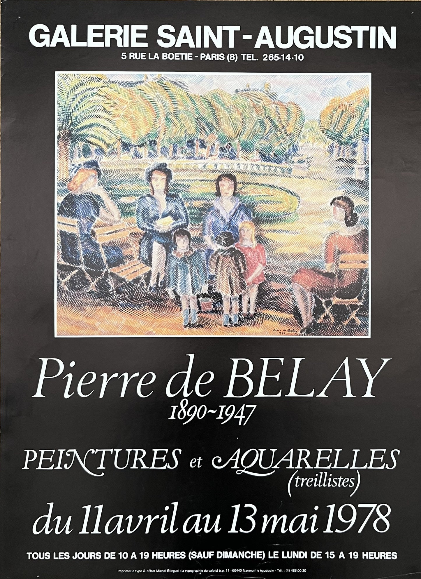 Pierre Savigny de Belay art exhibition poster - 17.3"×23.6" (44×60cm)