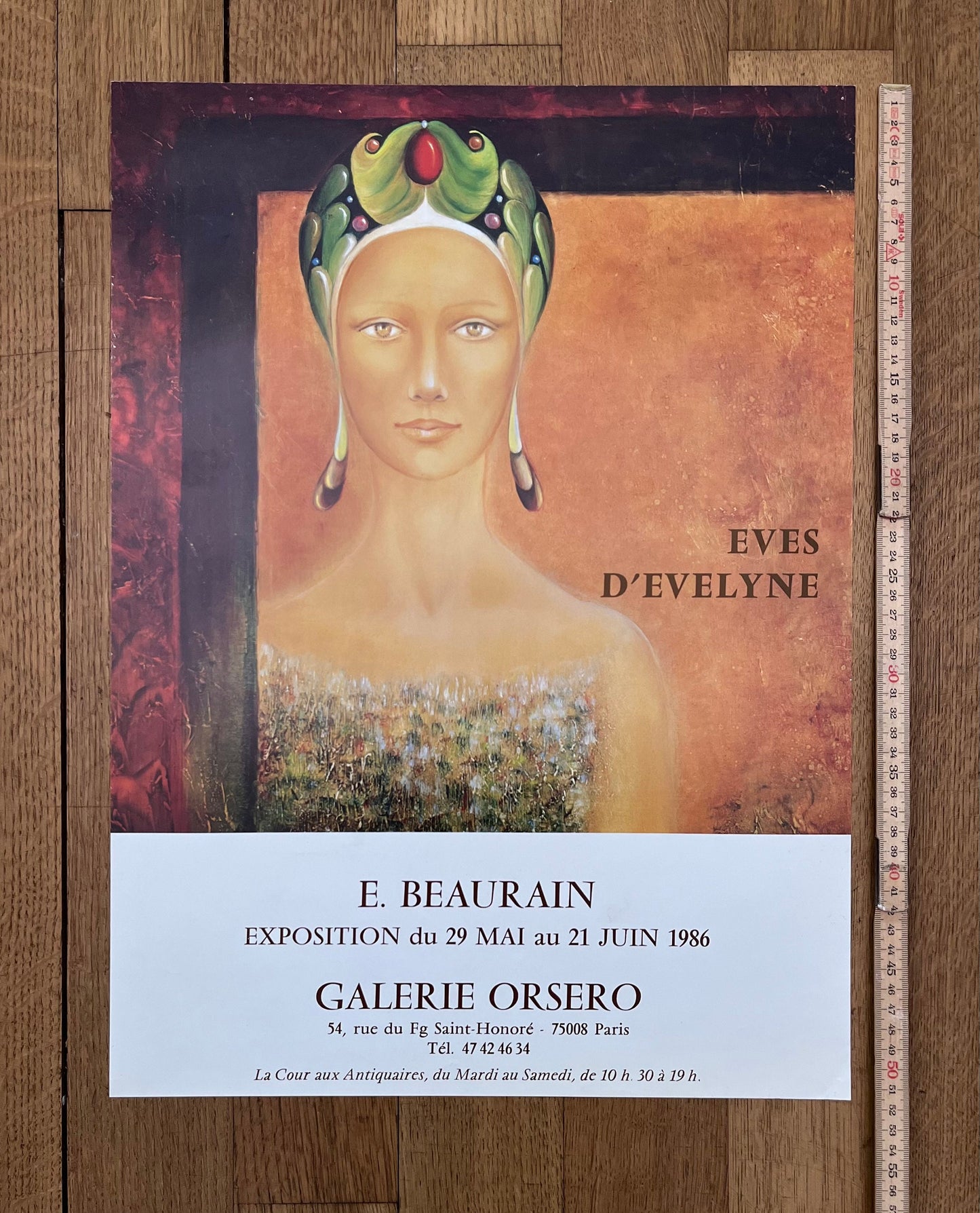 Evelyne Beaurain art exhibition poster - 15.0"×20.5" (38×52cm)