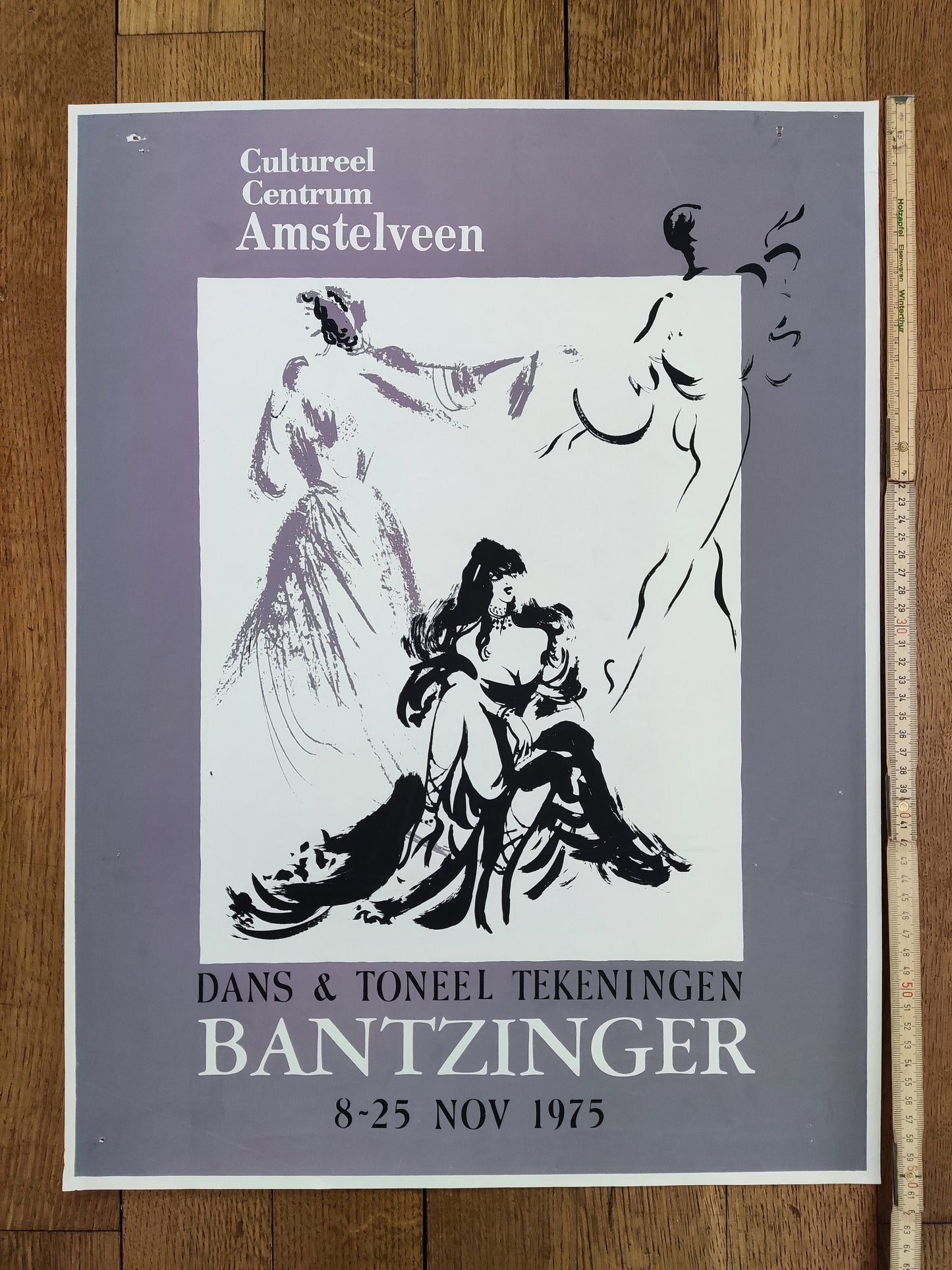 Bantzinger art exhibition poster used - 18.3"×24.2" (46.5×61.5cm)