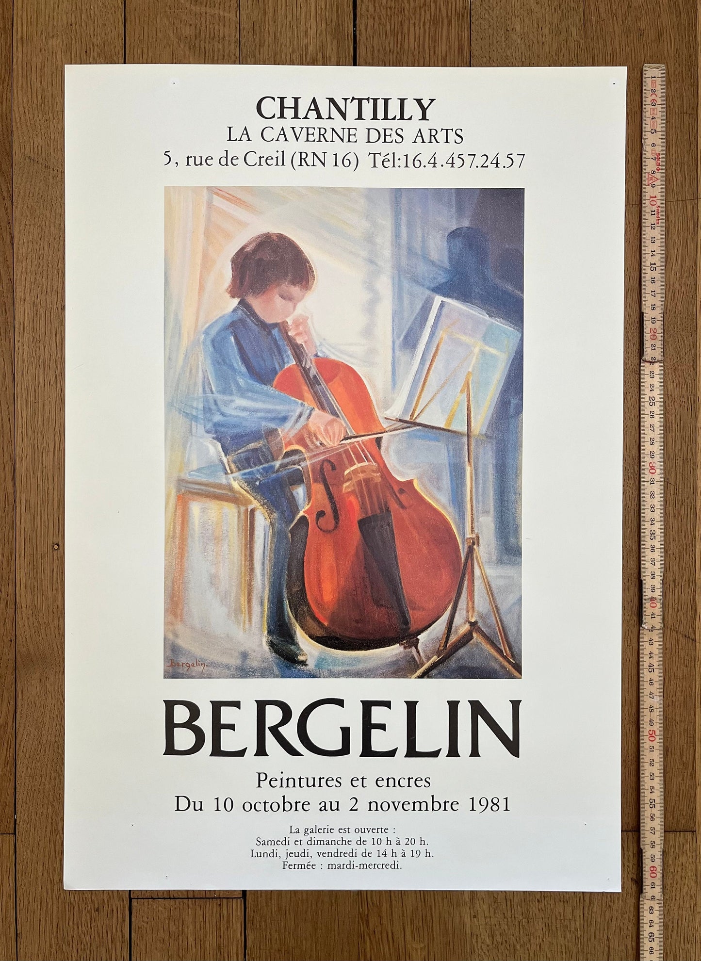 Éliane Bergelin art exhibition poster - 16.5"×24.4" (42×62cm)