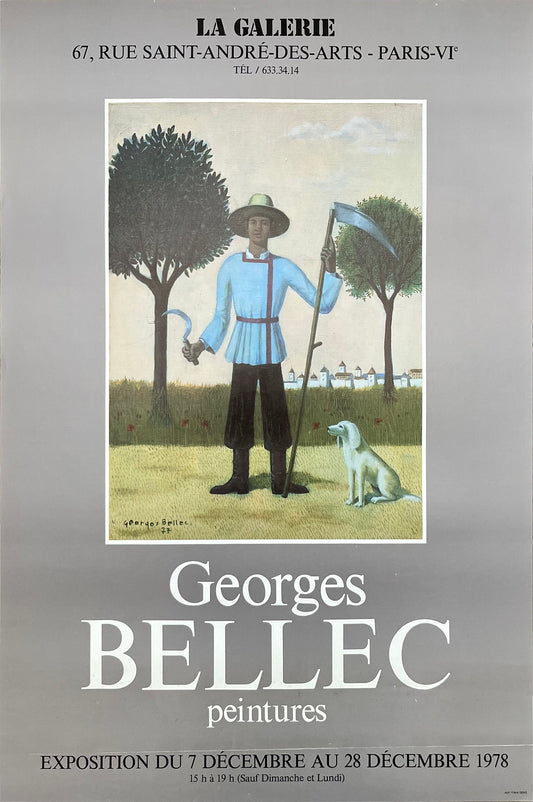 Georges Bellec original art exhibiton poster - 15.7"×23.6" (40×60cm)