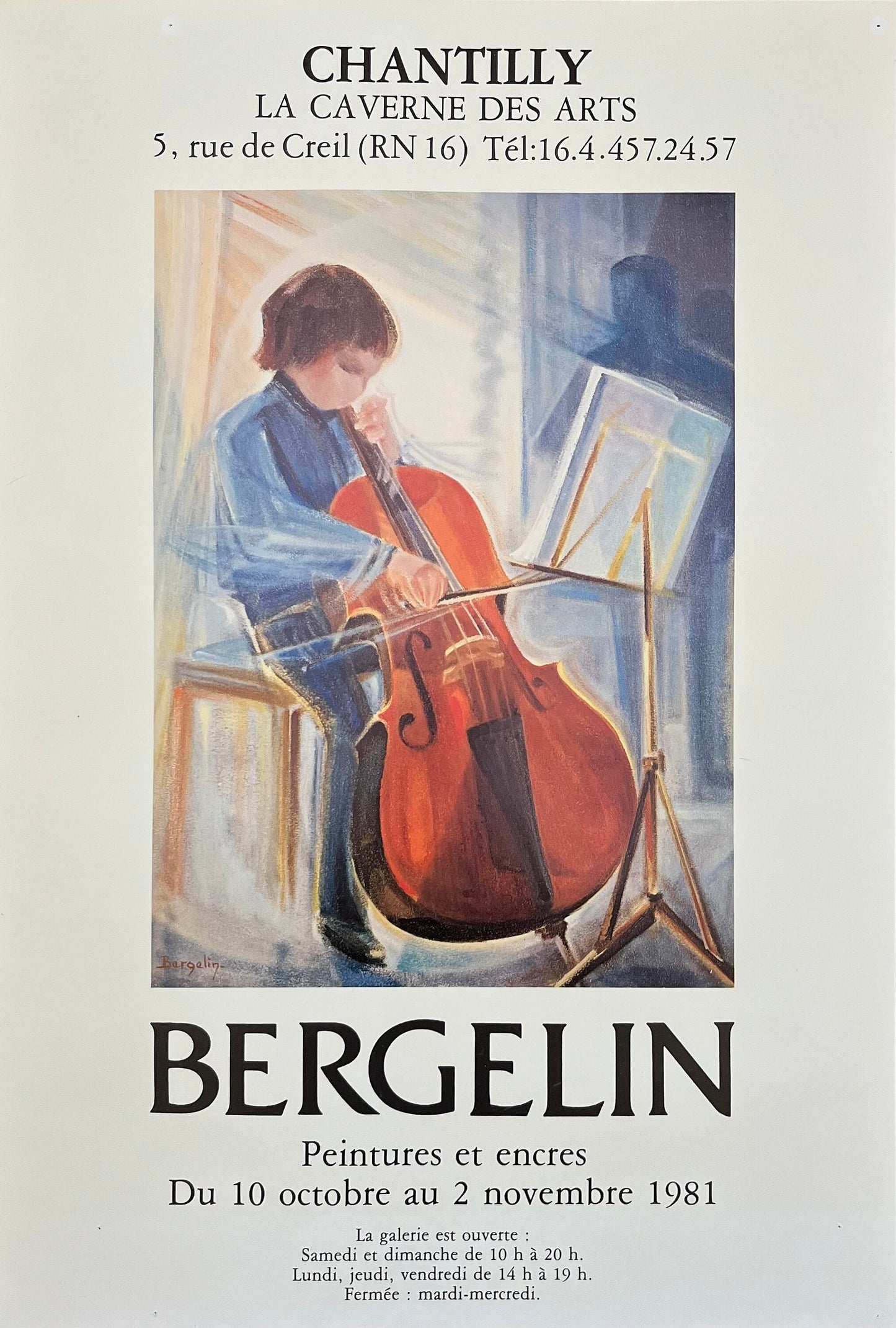 Éliane Bergelin art exhibition poster - 16.5"×24.4" (42×62cm)