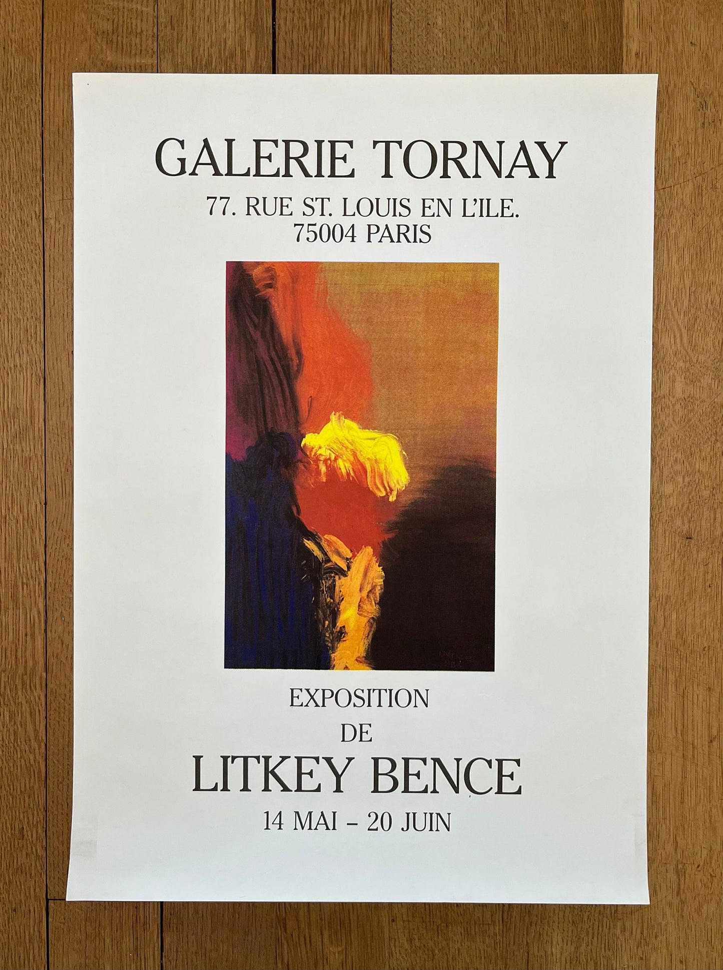 Litkey Bence art exhibition poster - 16.9"×24.0" (43×61cm)