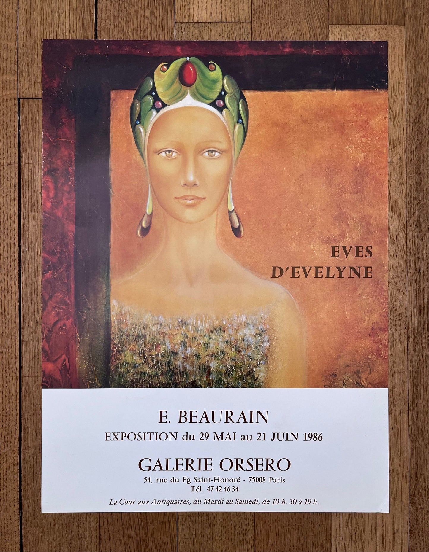 Evelyne Beaurain art exhibition poster - 15.0"×20.5" (38×52cm)