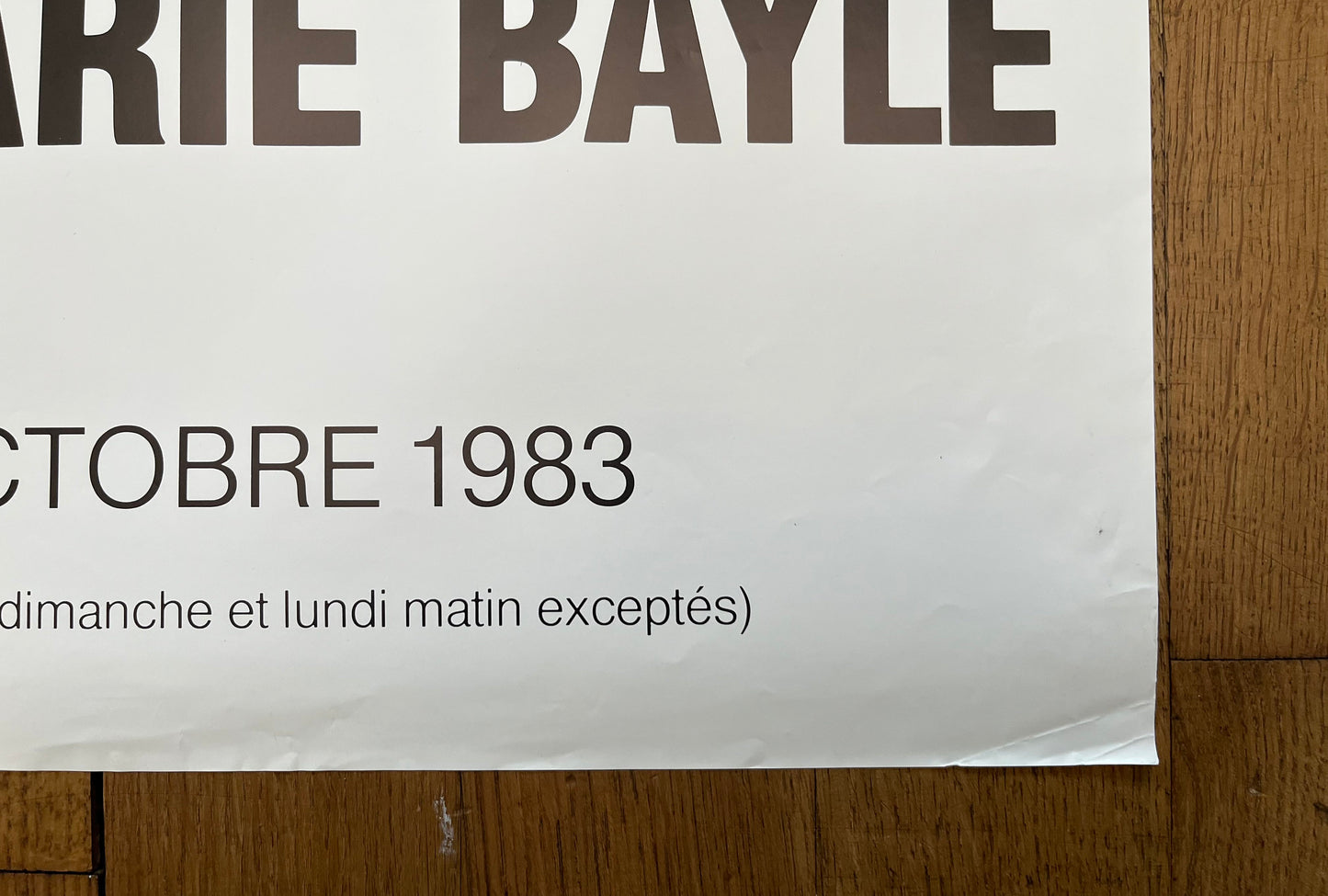 Luc Marie Bayle original exhibition poster - 19.3"×27.4" (49×69.5cm)