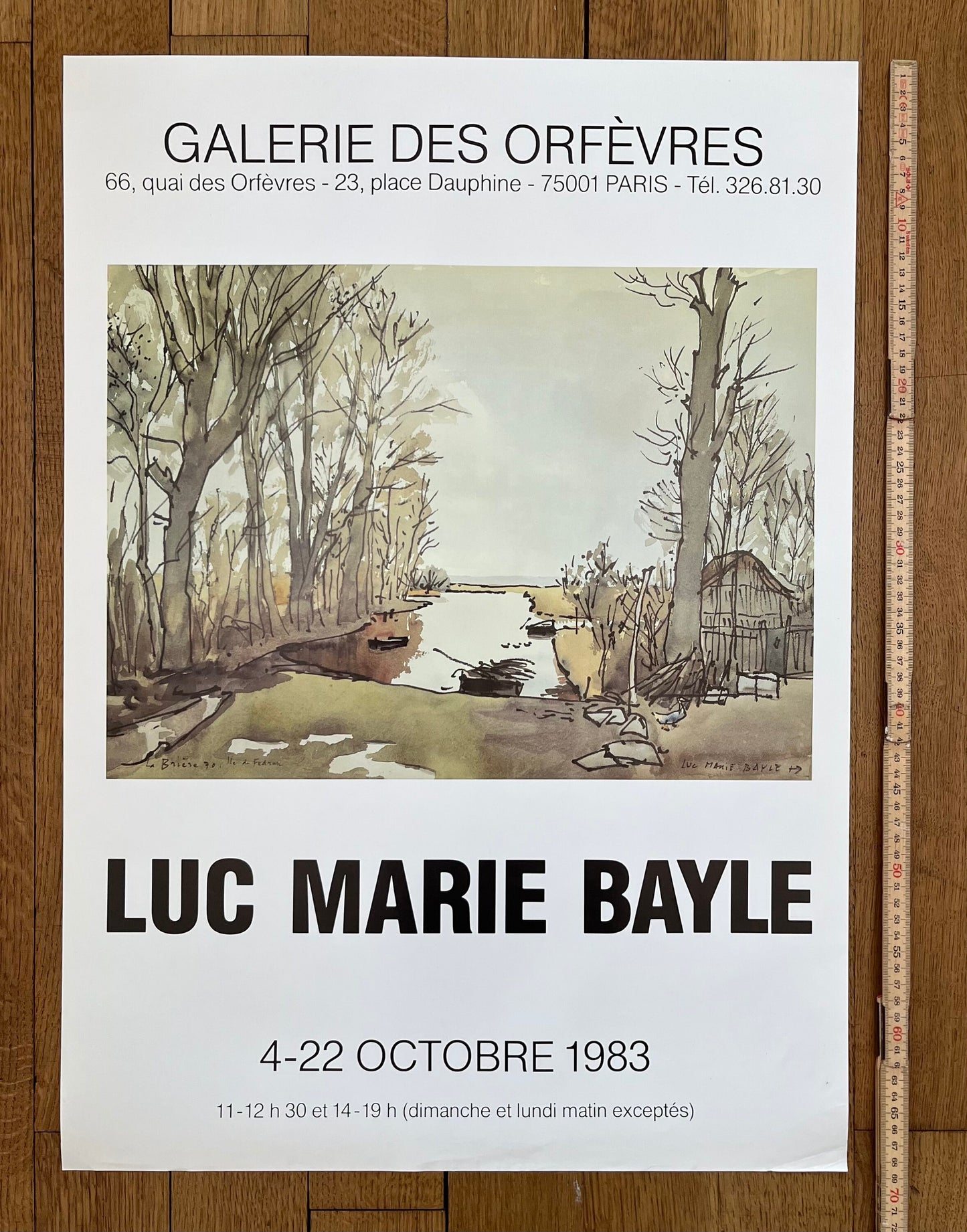 Luc Marie Bayle original exhibition poster - 19.3"×27.4" (49×69.5cm)