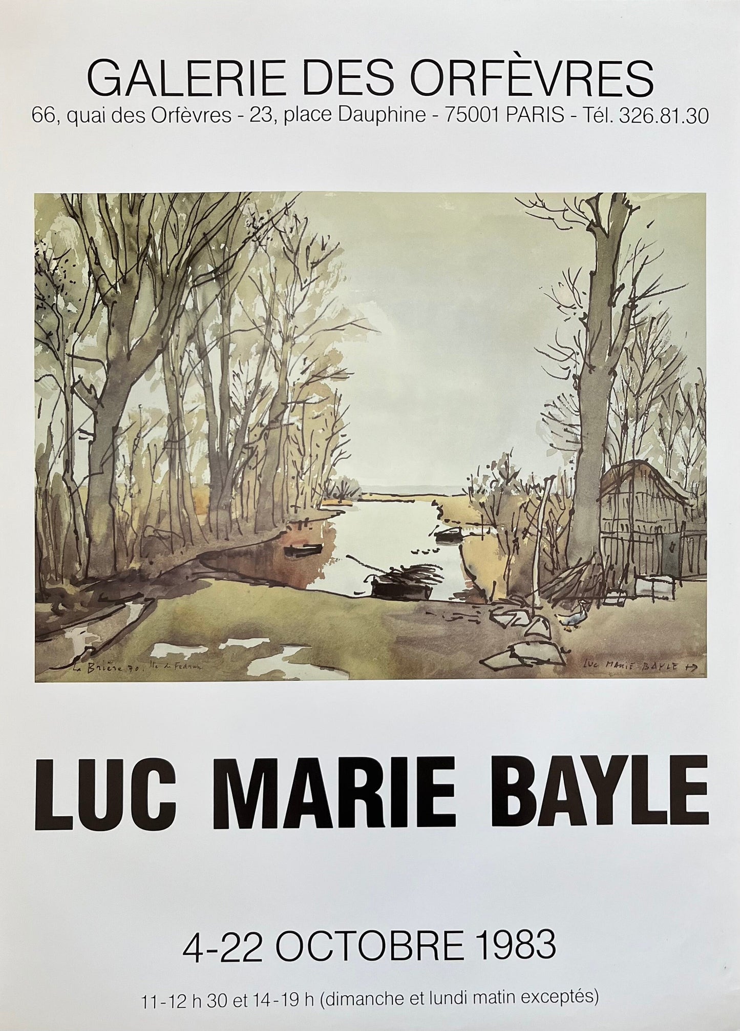Luc Marie Bayle original exhibition poster - 19.3"×27.4" (49×69.5cm)