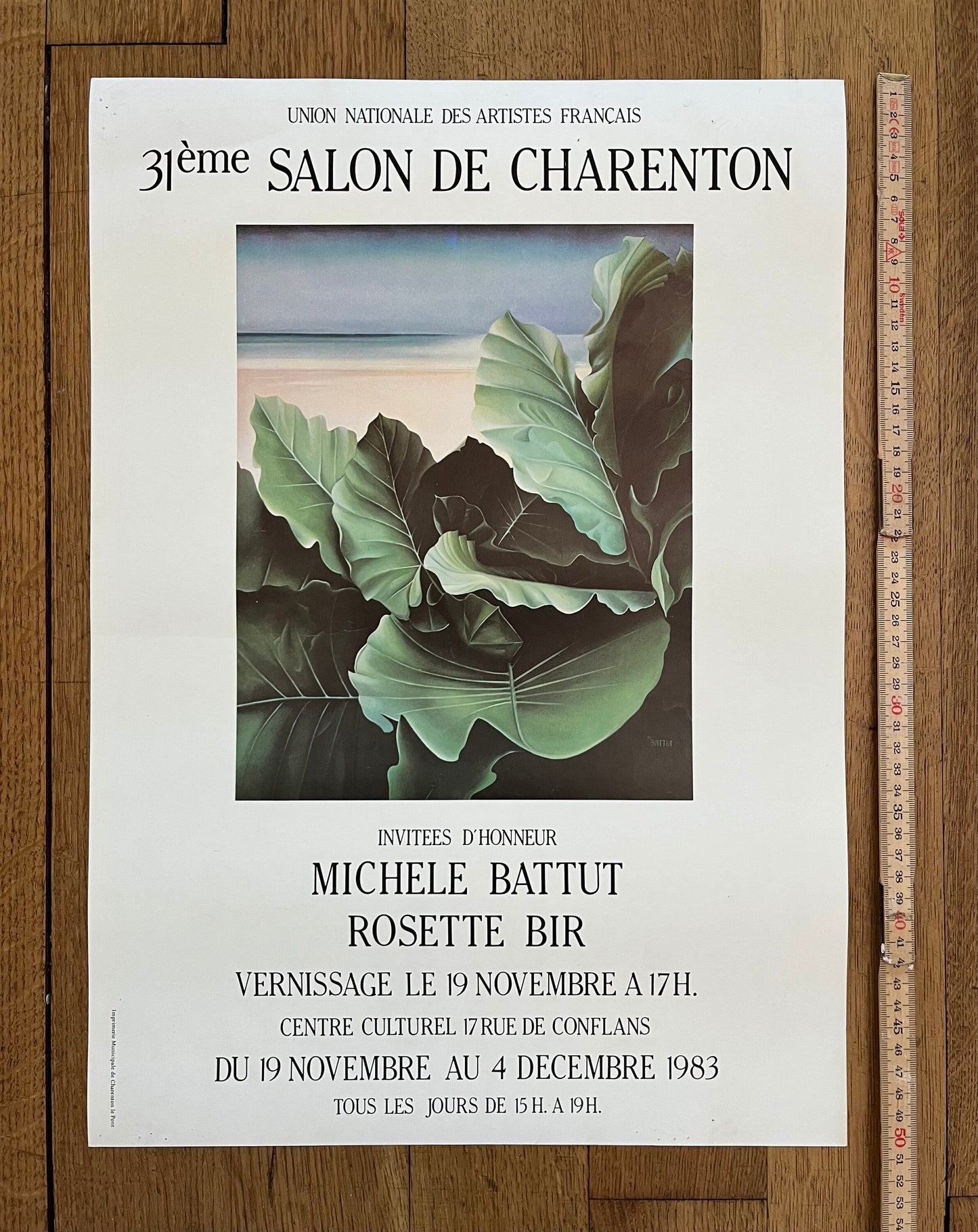 Michelle Battut & Rosette Bir original exhibition poster - 14.2"×20.1" (36×51cm)