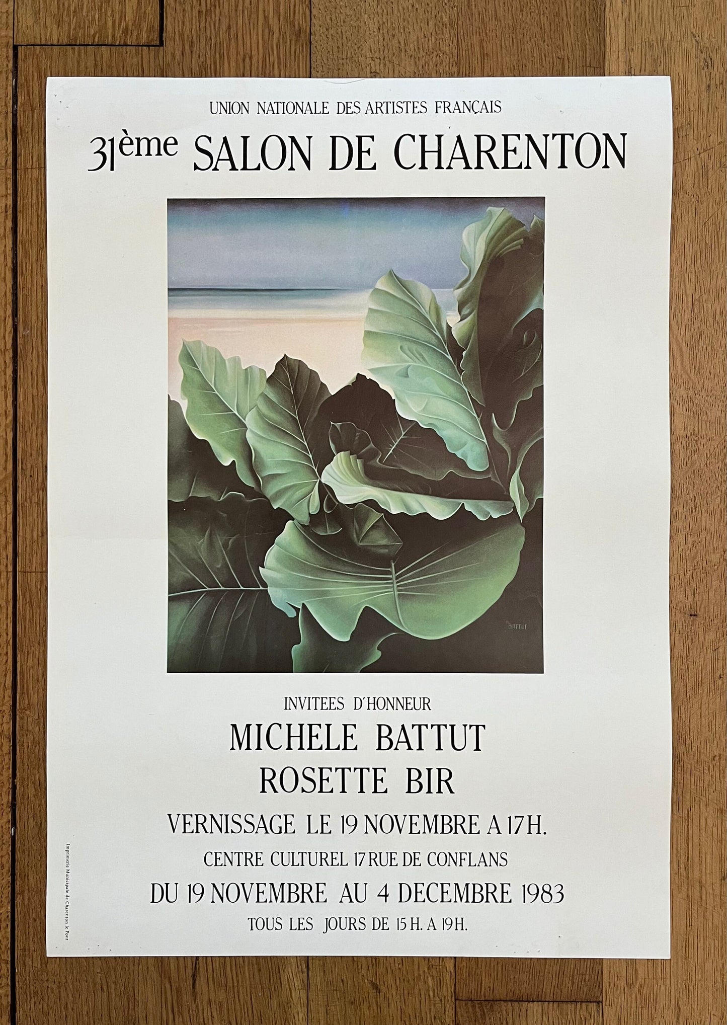 Michelle Battut & Rosette Bir original exhibition poster - 14.2"×20.1" (36×51cm)
