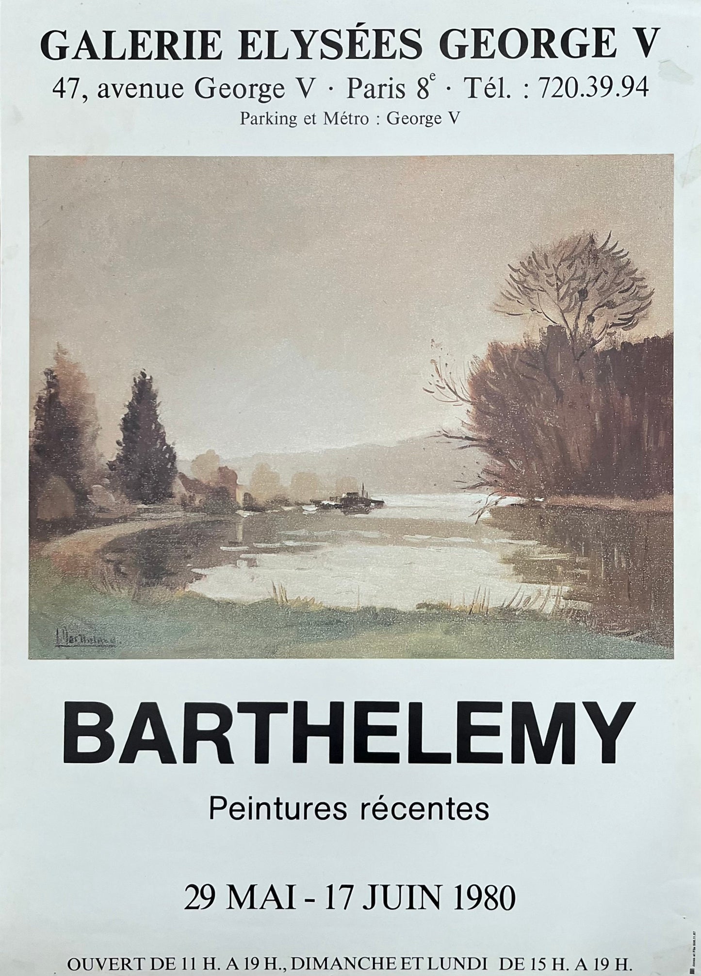 Gerard Barthelemy original art poster - 19.3"×27.2" (49×69cm)