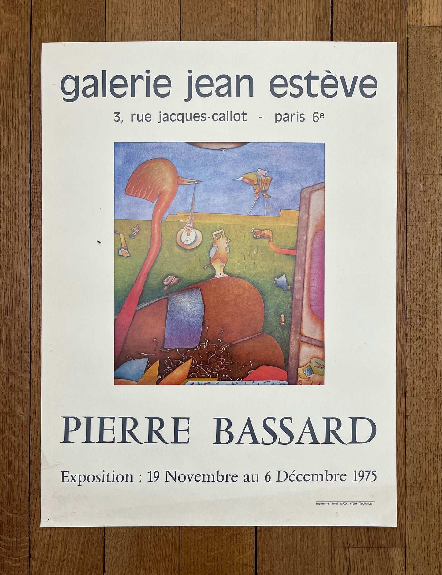 Pierre Bassard original art poster - 15.9"×21.7" (40.5×55cm)