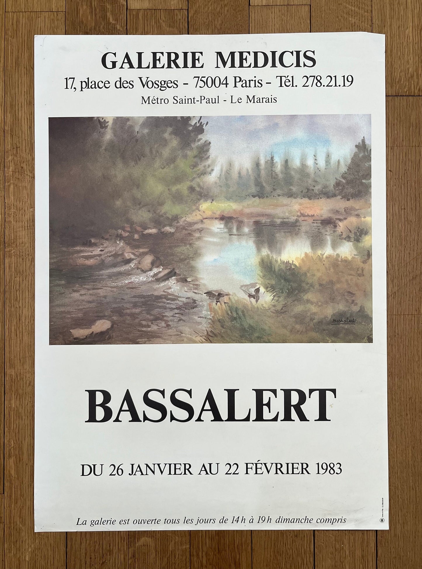 Bassalert original art poster - 19.3"×27.2" (49×69cm)
