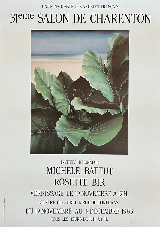 Michelle Battut & Rosette Bir original exhibition poster - 14.2"×20.1" (36×51cm)