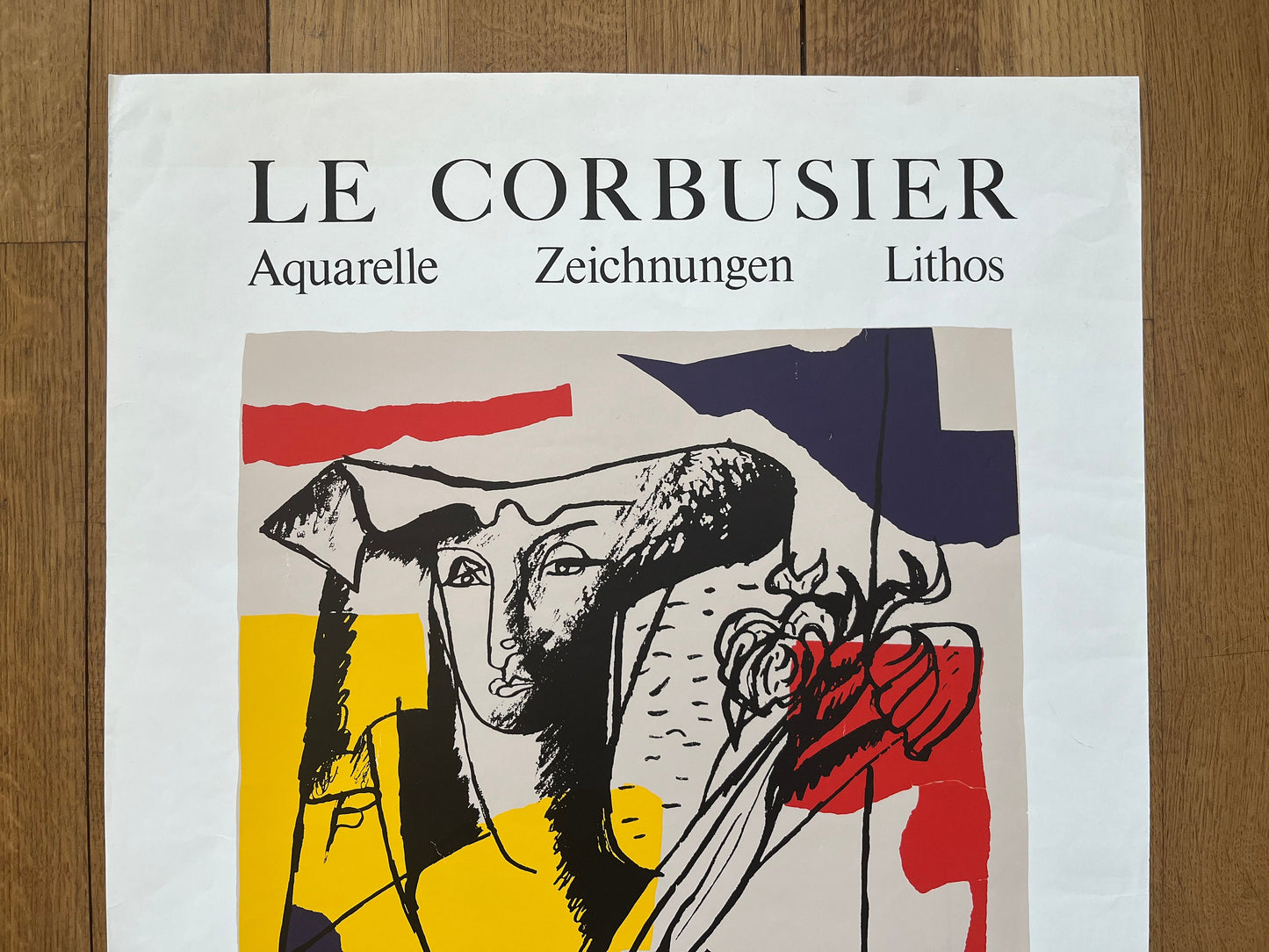 Le Corbusier original art poster - 19.6"×27.6" (49.8×70cm)