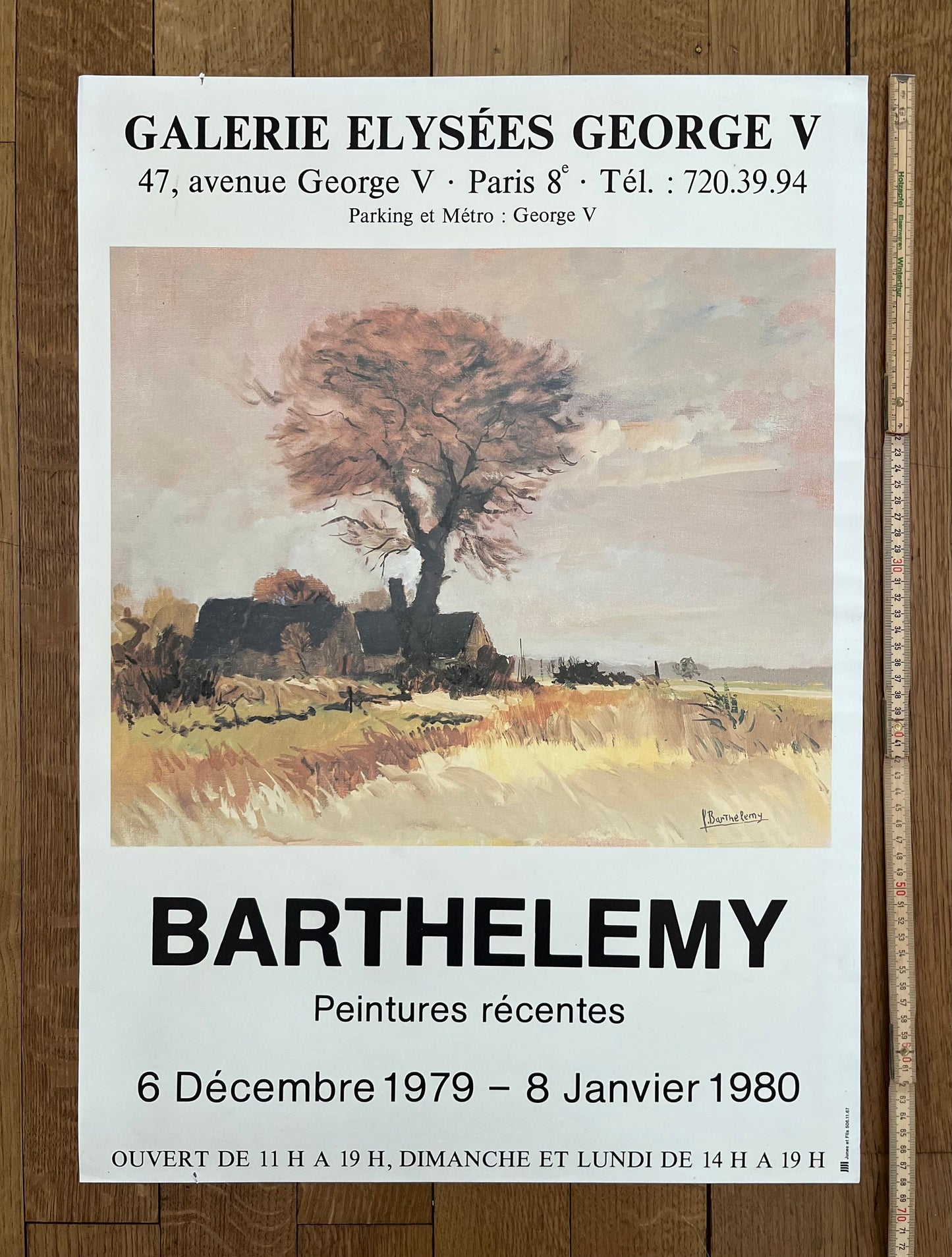 Gerard Barthelemy original art poster - 19.3"×27.2" (49×69cm)