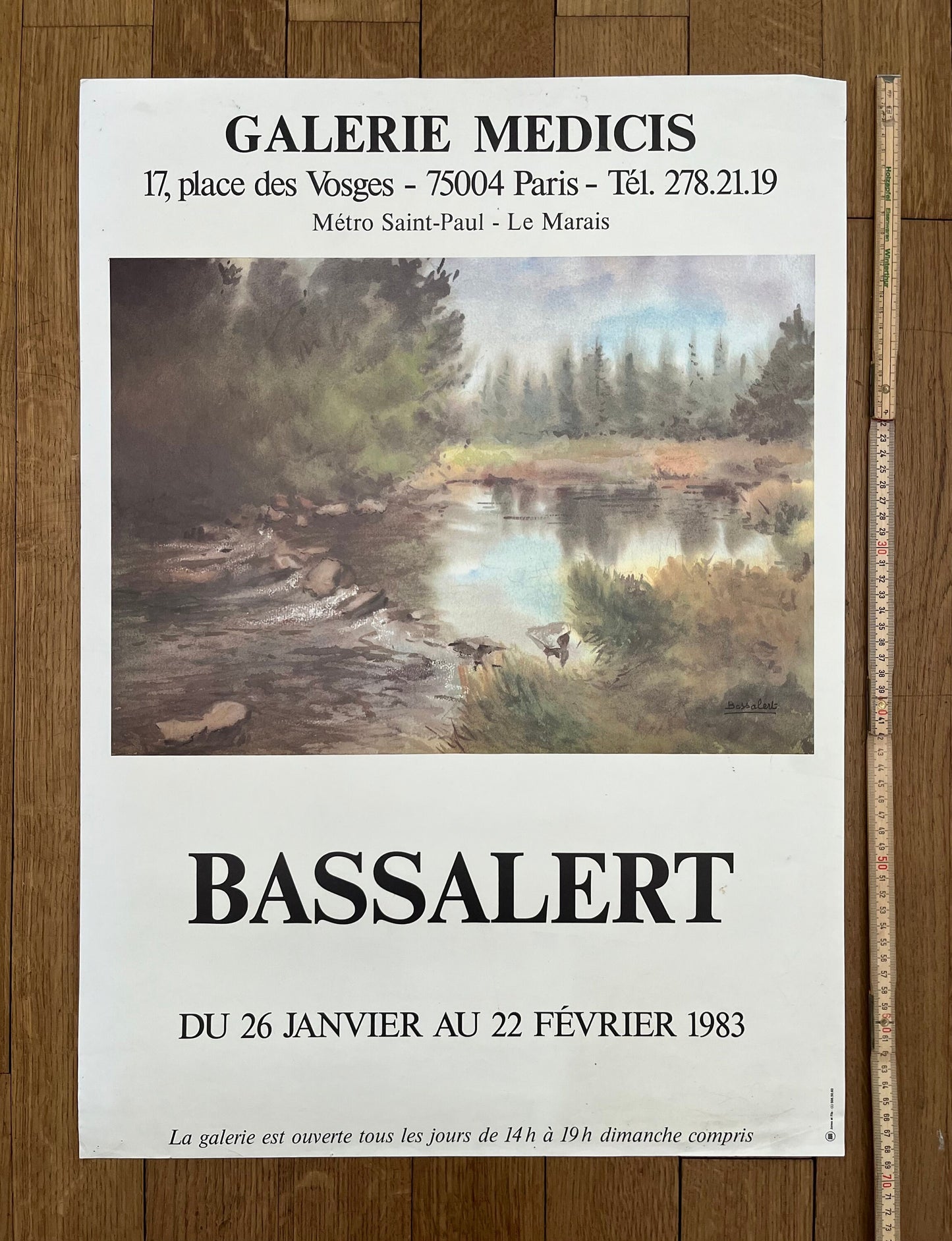 Bassalert original art poster - 19.3"×27.2" (49×69cm)