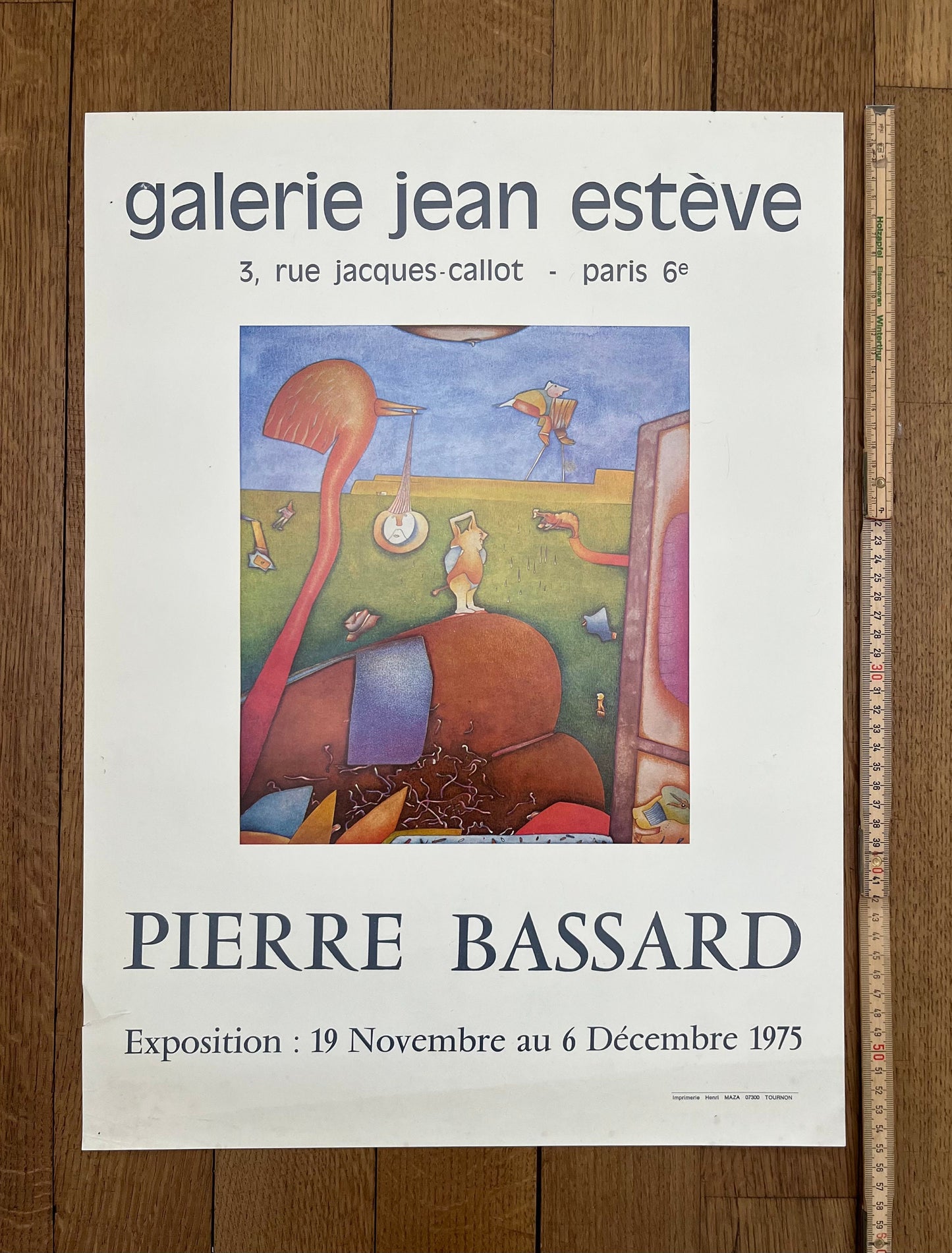 Pierre Bassard original art poster - 15.9"×21.7" (40.5×55cm)