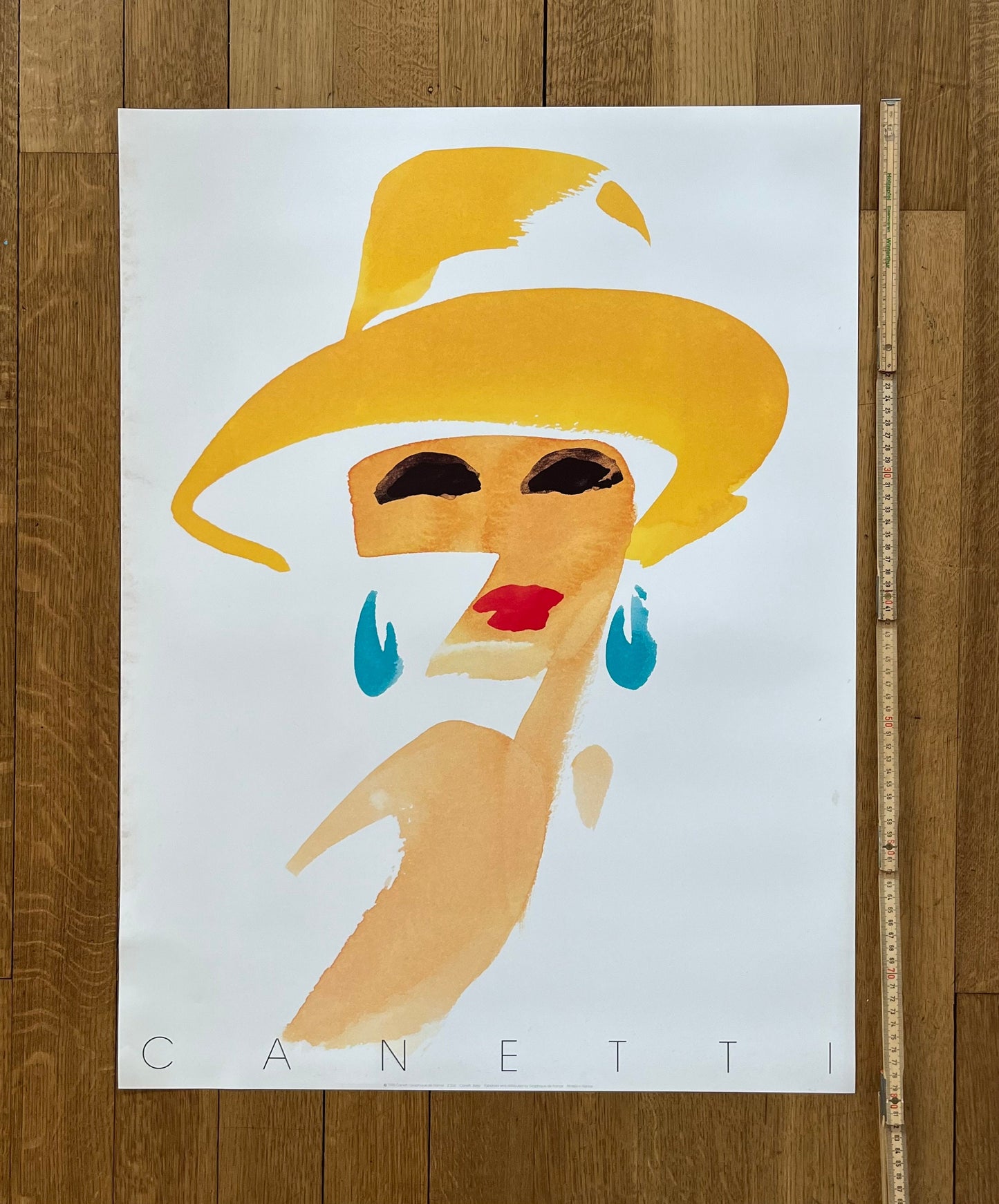 Michel Canetti original art poster - 23.6"×31.5" (60×80cm)