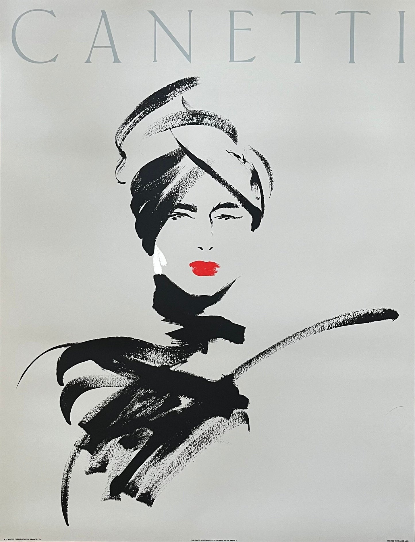 Michel Canetti original art poster - 26.0"×33.9" (66×86cm)
