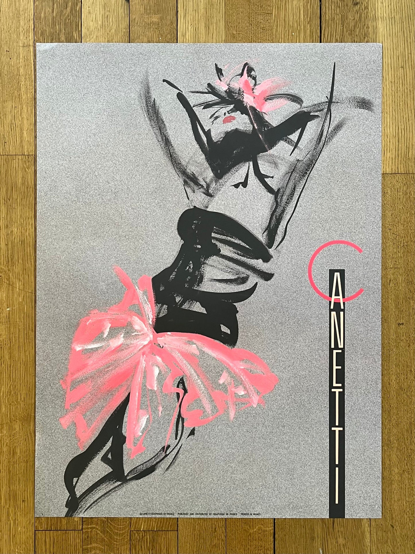 Michel Canetti original art poster - 24.4"×33.5" (62×85cm)