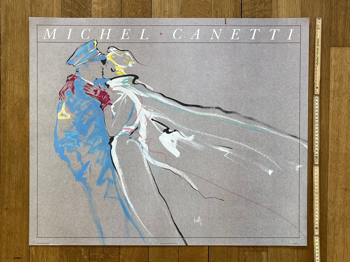 Michel Canetti original art poster - 31.5"×25.6" (80×65cm)