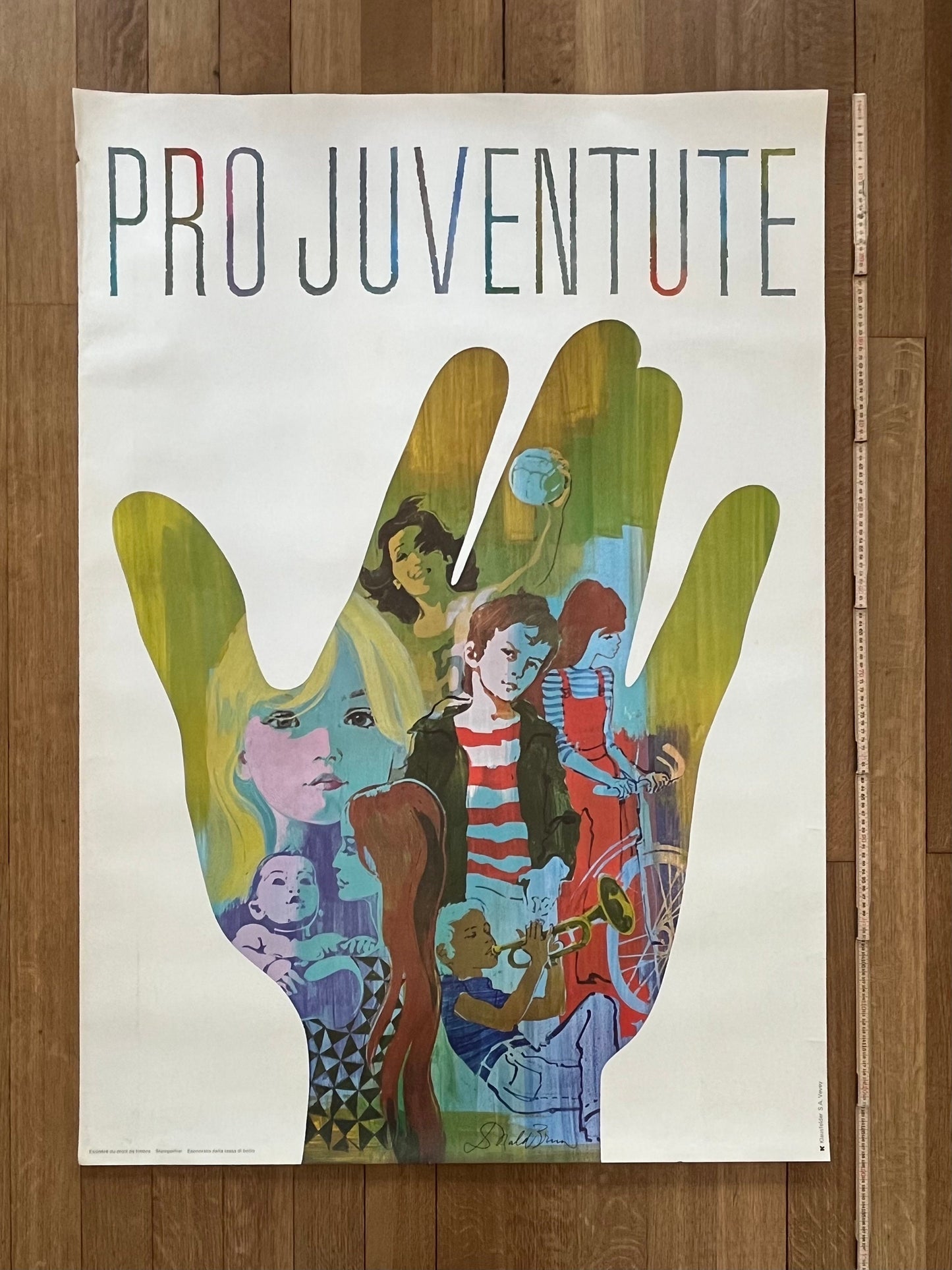Pro Juventute original art poster - 35.6"×50.4" (90.5×128cm)