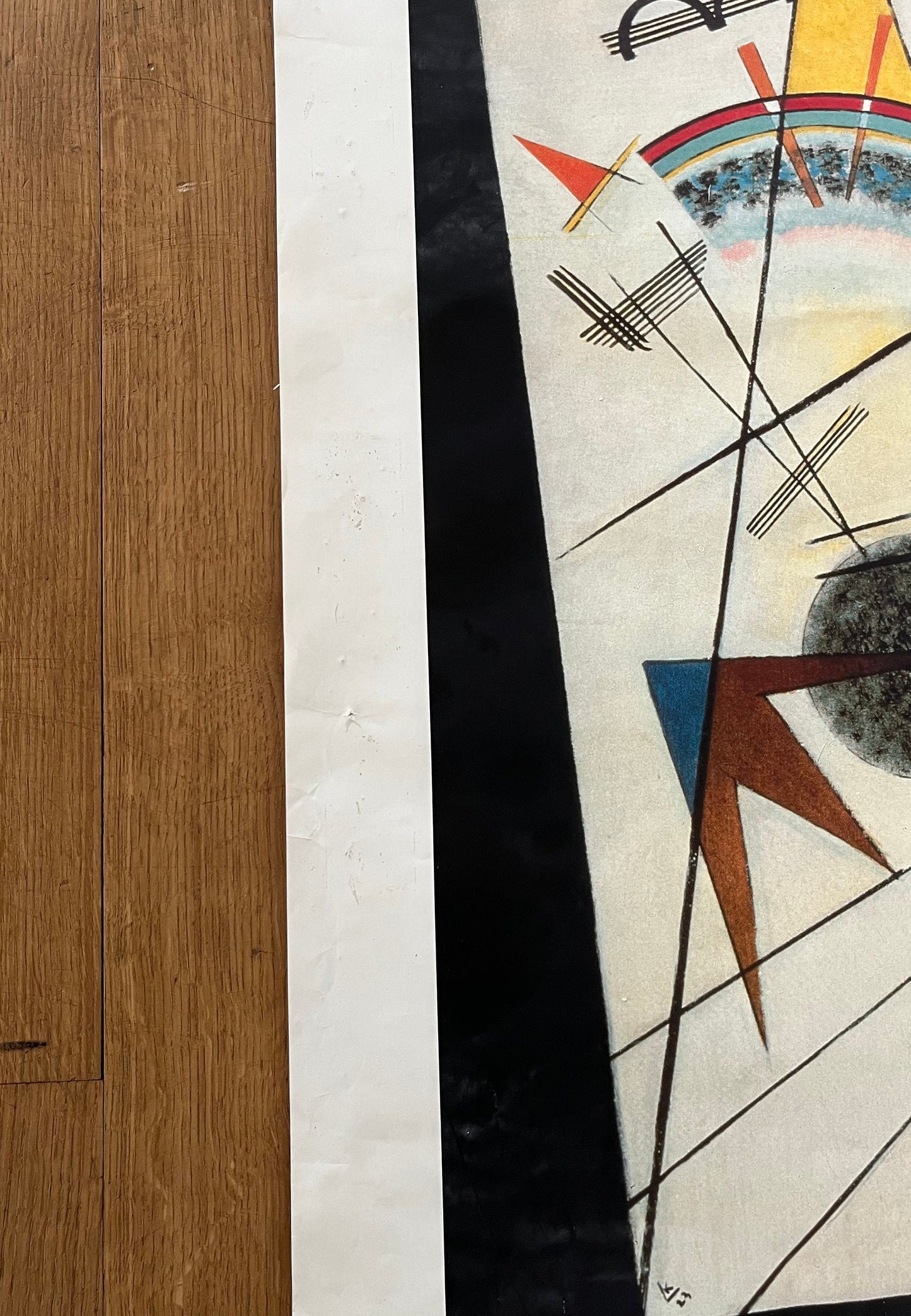 Kandinsky original art exhibition poster - 35.6"×50.4" (90.5×128cm)