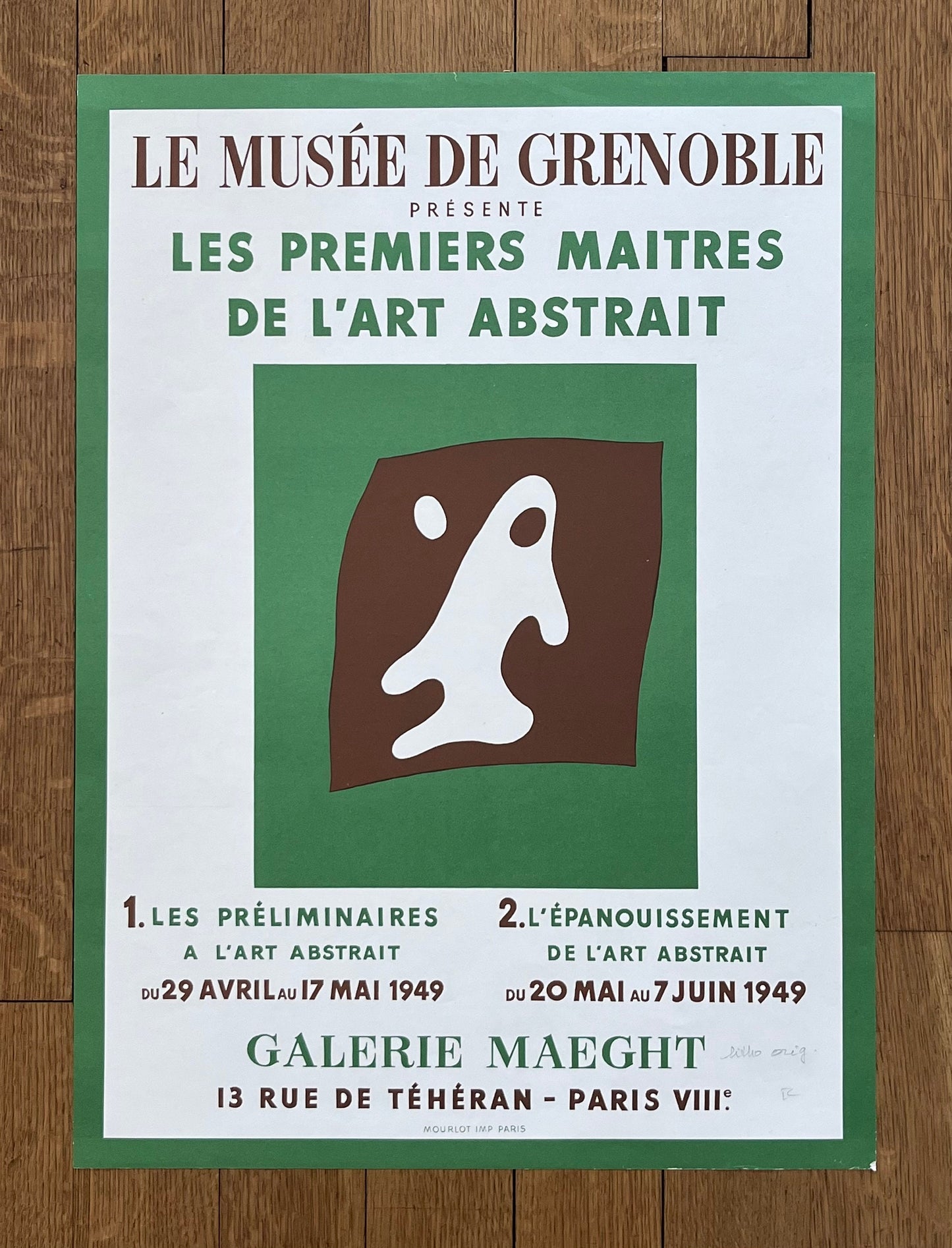 Hans Arp art exhibition poster - 18.5"×25.2" (47×64cm)