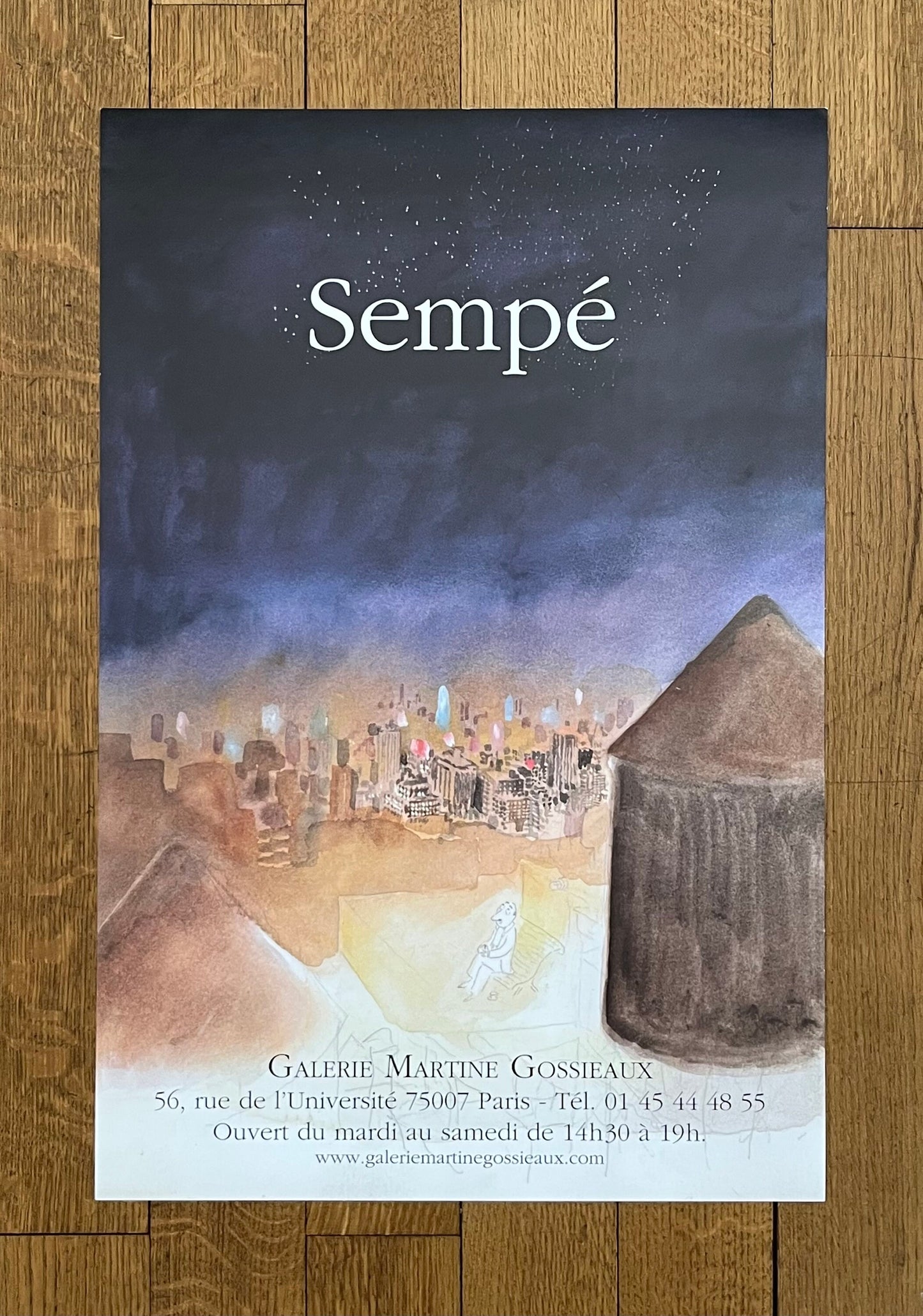 Sempé original exhibition poster - 15.7"×23.6" (40×60cm)
