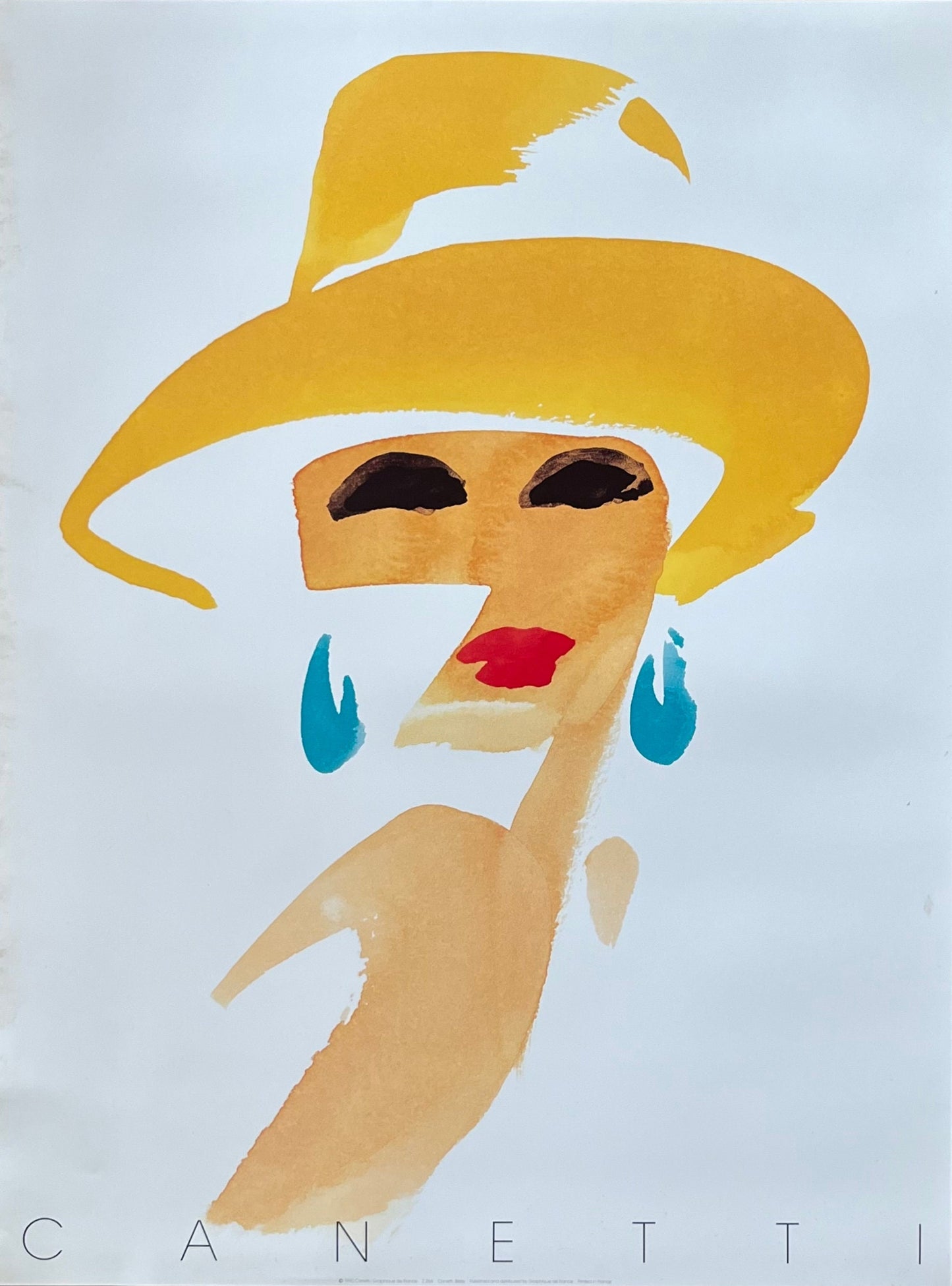 Michel Canetti original art poster - 23.6"×31.5" (60×80cm)