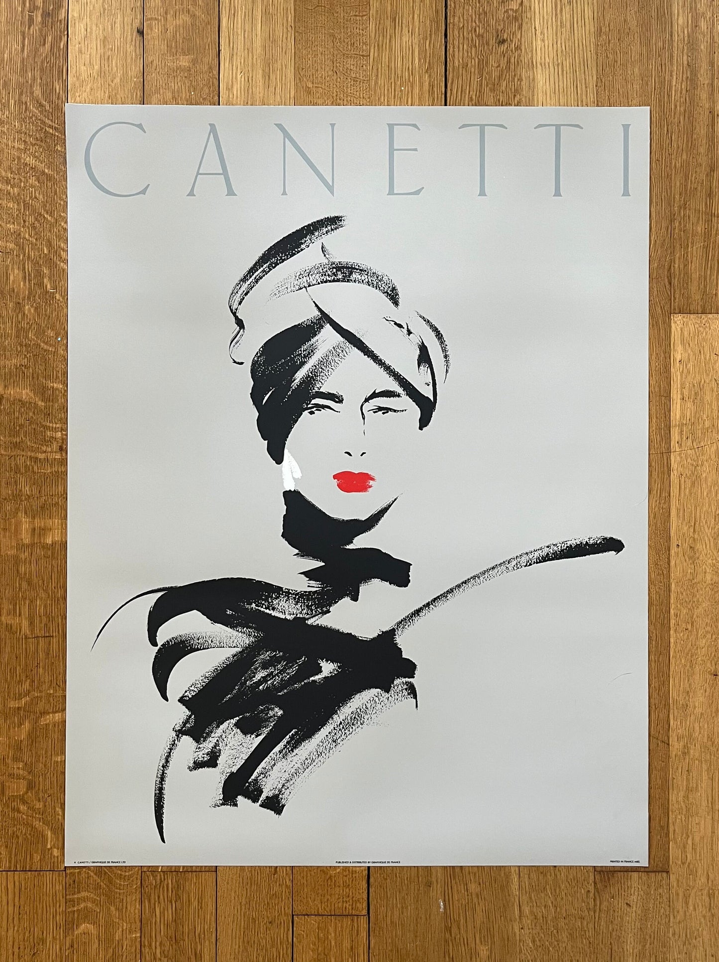 Michel Canetti original art poster - 26.0"×33.9" (66×86cm)