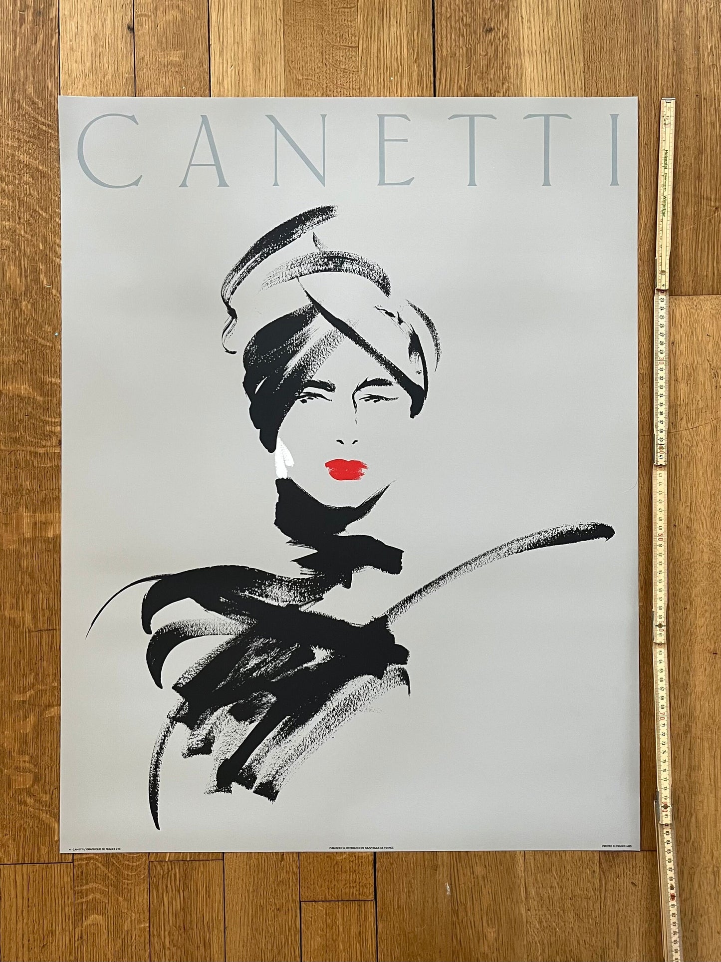 Michel Canetti original art poster - 26.0"×33.9" (66×86cm)