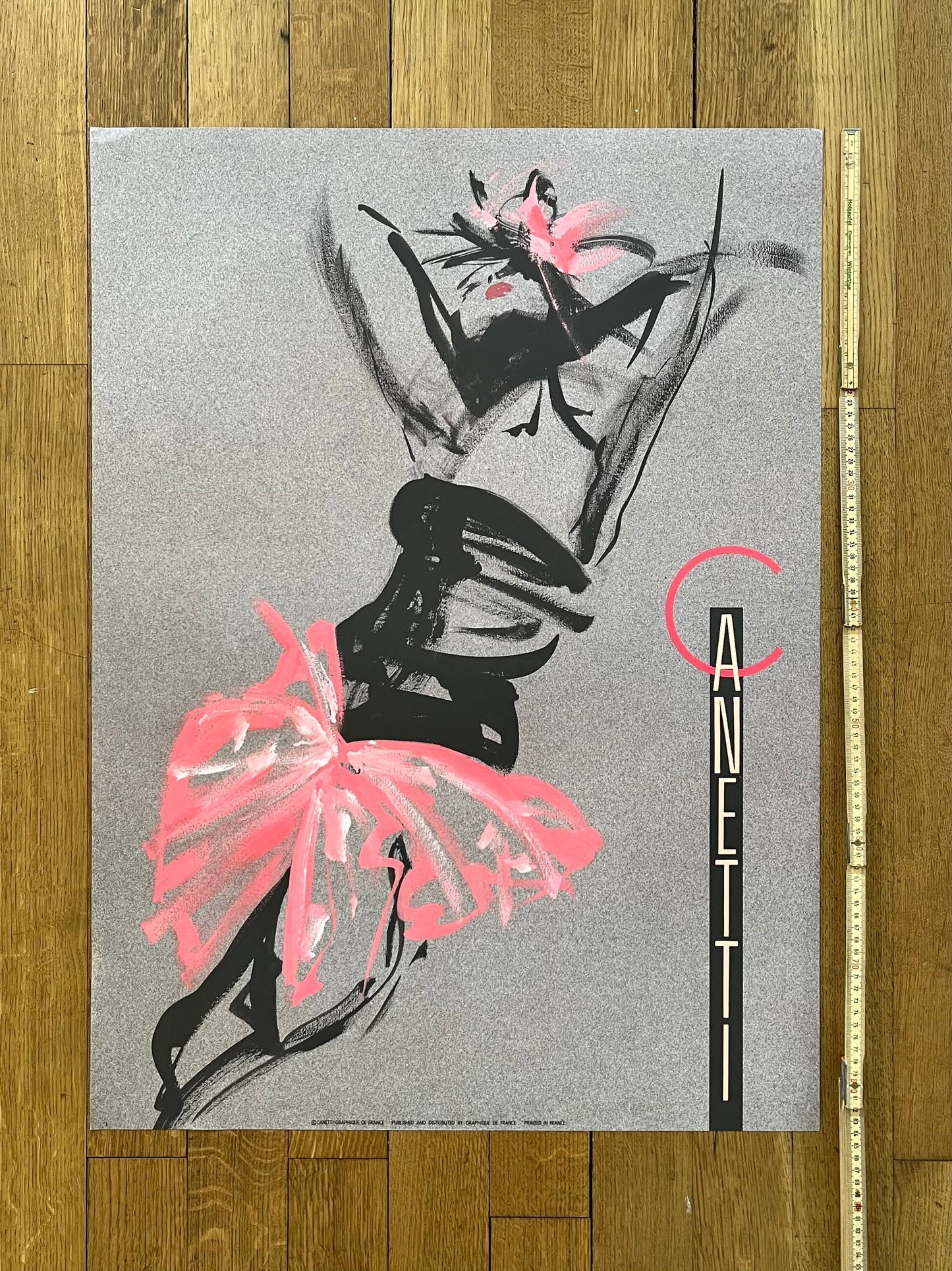 Michel Canetti original art poster - 24.4"×33.5" (62×85cm)
