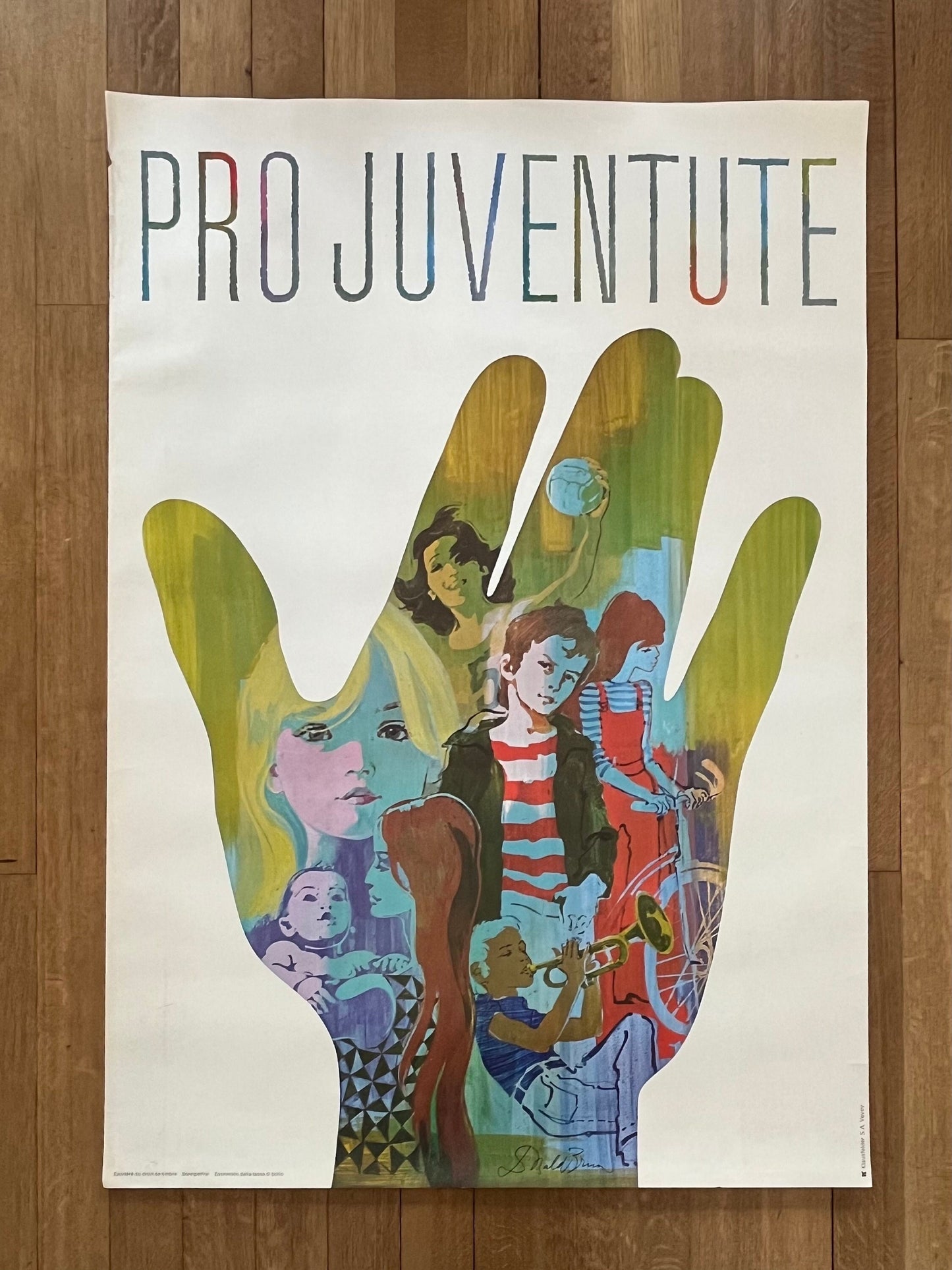 Pro Juventute original art poster - 35.6"×50.4" (90.5×128cm)