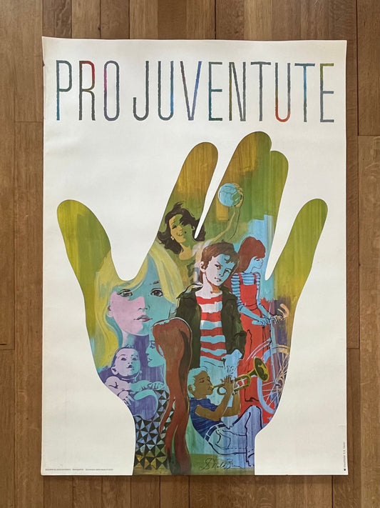 Pro Juventute original art poster - 35.6"×50.4" (90.5×128cm)