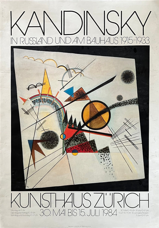 Kandinsky original art exhibition poster - 35.6"×50.4" (90.5×128cm)