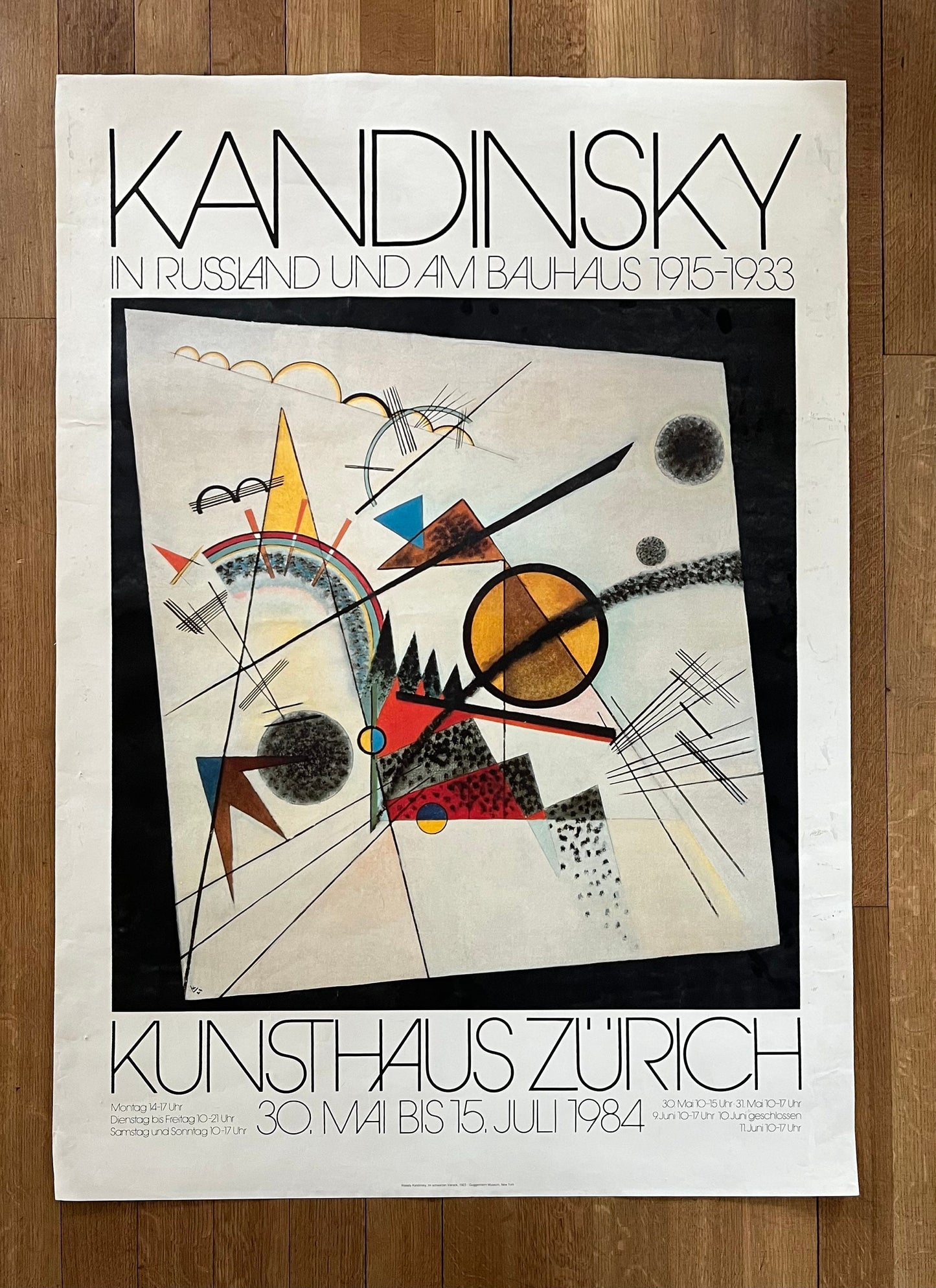 Kandinsky original art exhibition poster - 35.6"×50.4" (90.5×128cm)