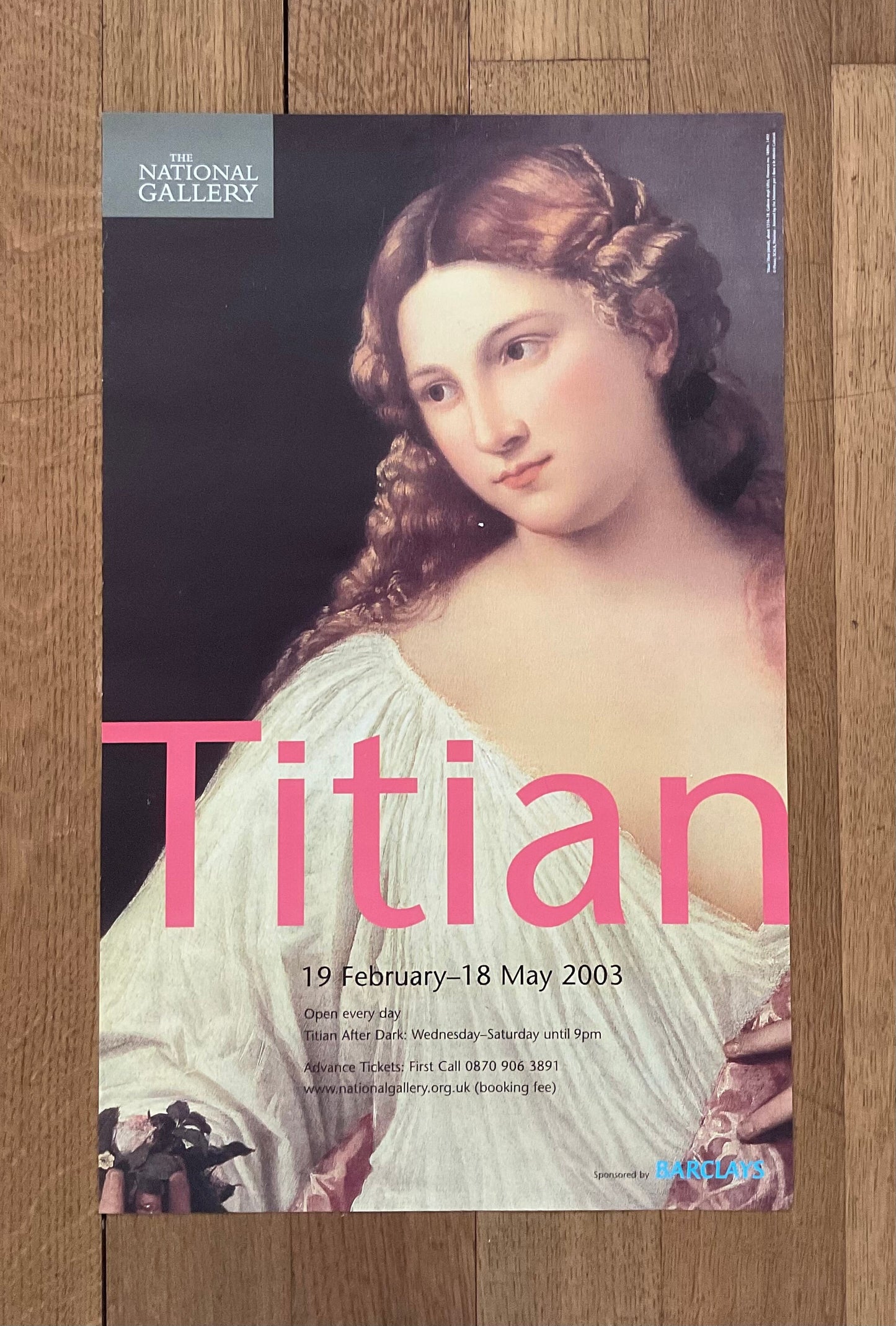 Titian art exhibition poster - 12.6"×20.1" (32×51cm)