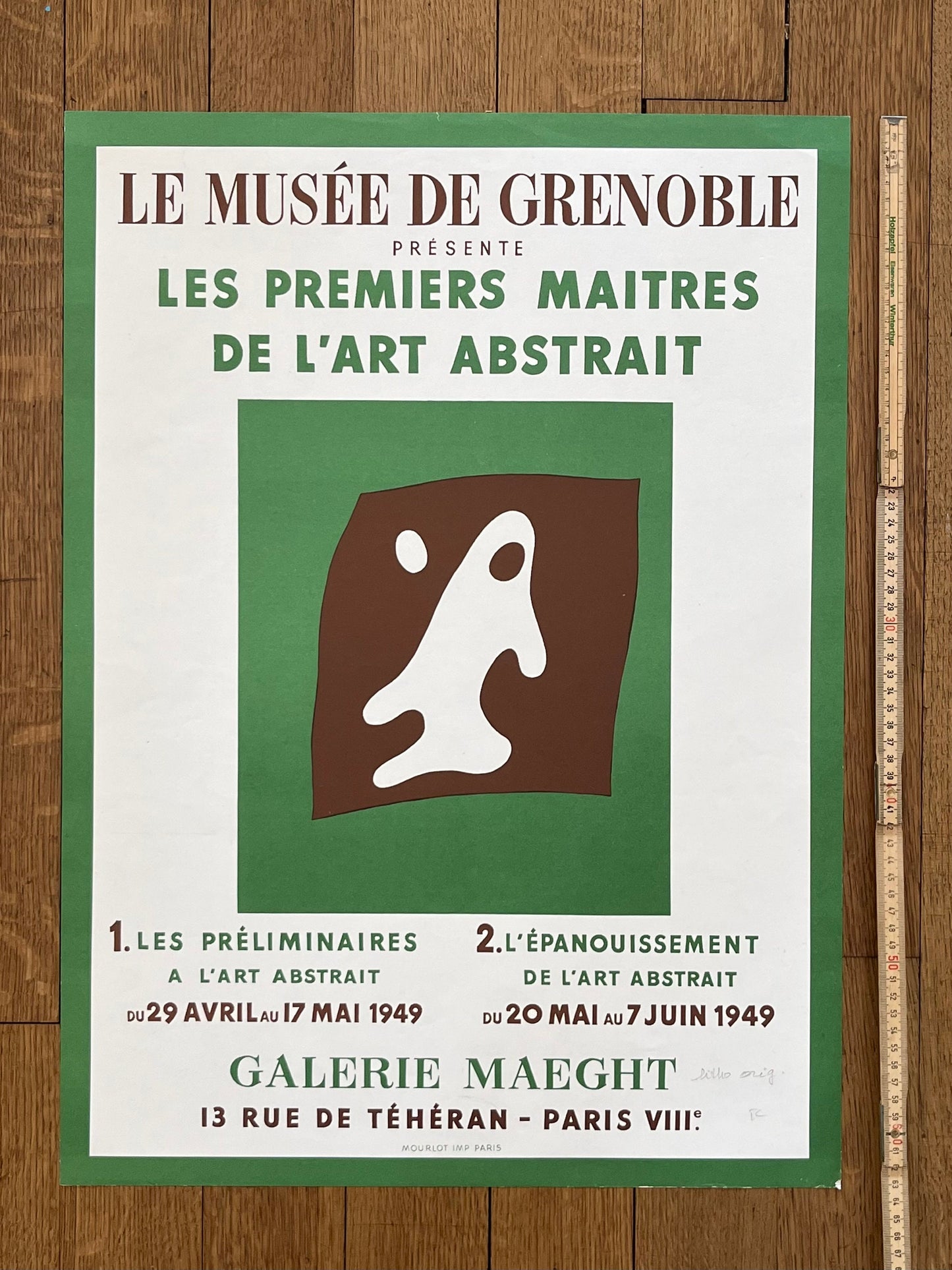 Hans Arp art exhibition poster - 18.5"×25.2" (47×64cm)