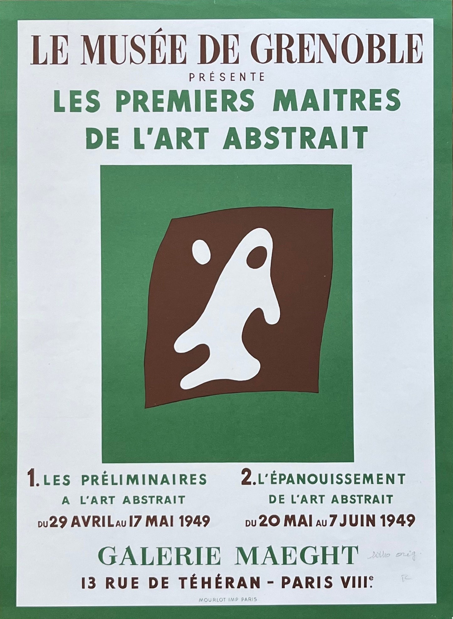Hans Arp art exhibition poster - 18.5"×25.2" (47×64cm)
