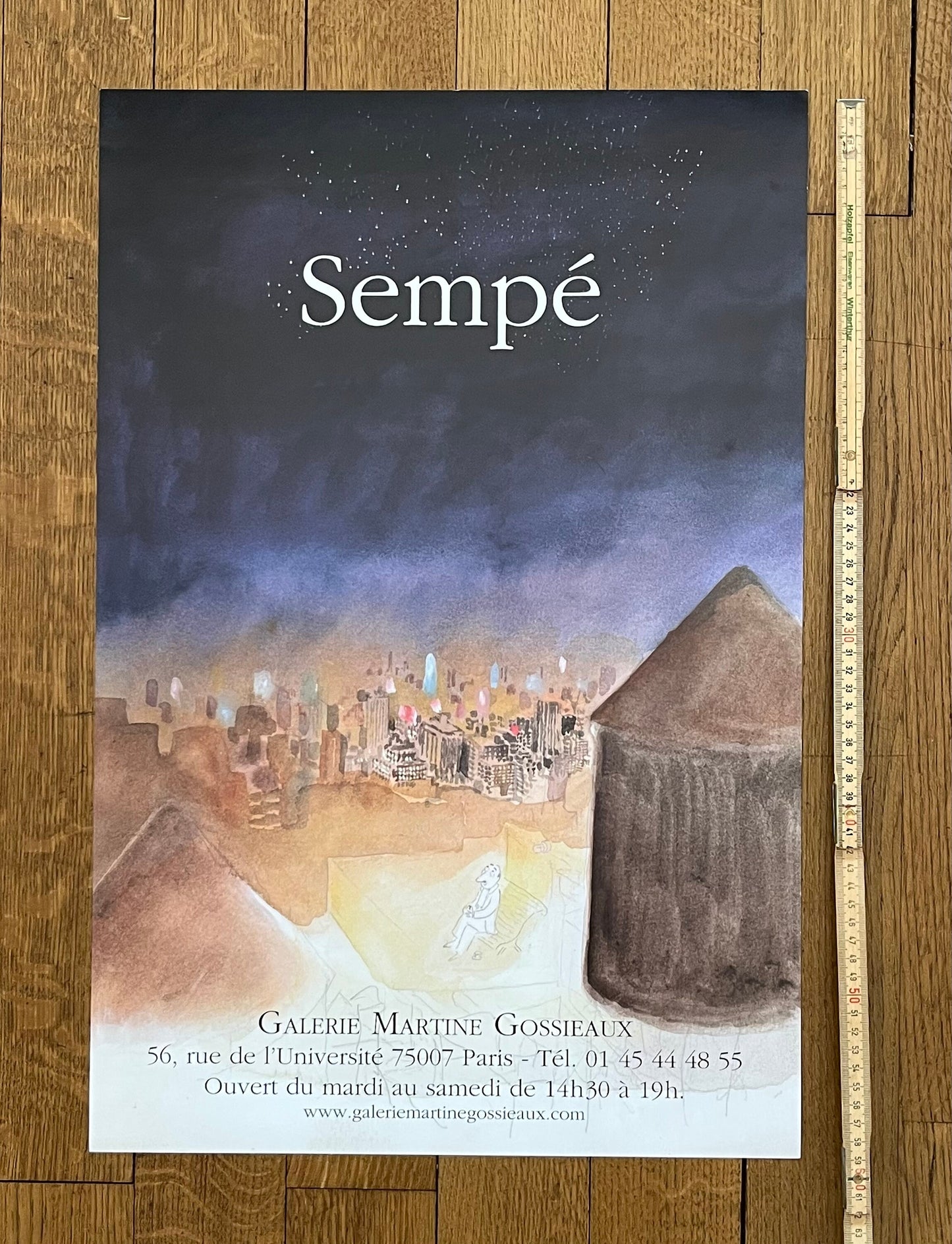 Sempé original exhibition poster - 15.7"×23.6" (40×60cm)
