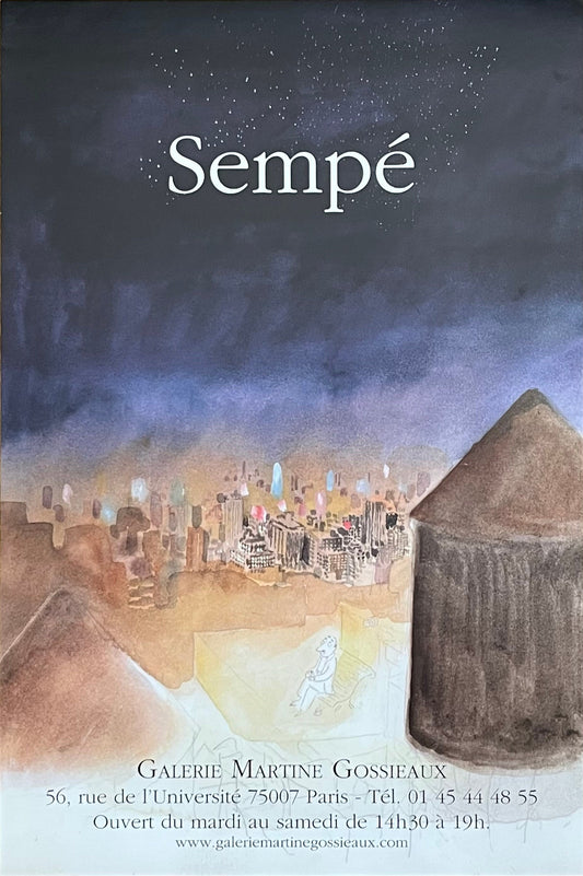 Sempé original exhibition poster - 15.7"×23.6" (40×60cm)