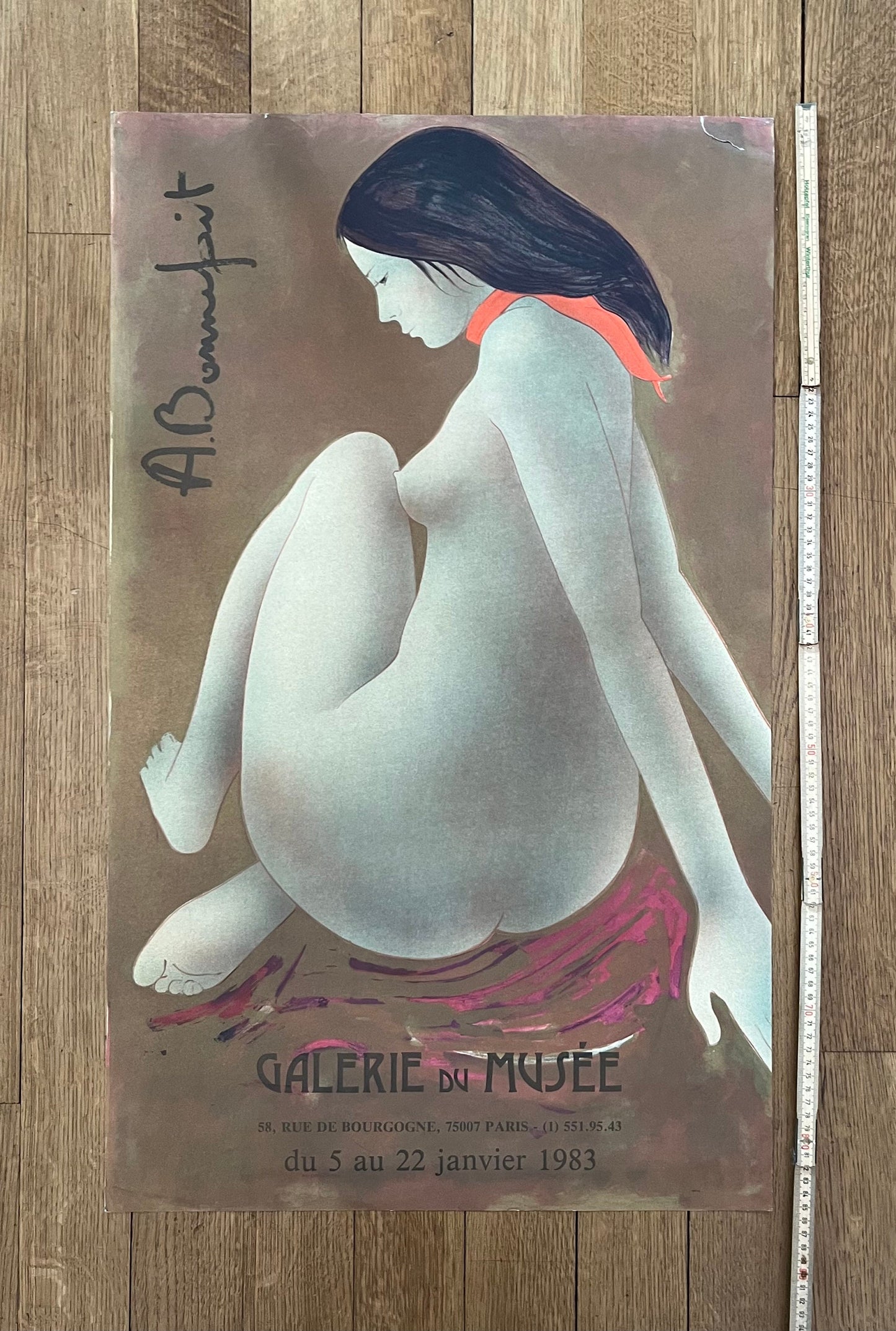 Alain Bonnefoit original art poster - 20.3"×33.5" (51.5×85cm)