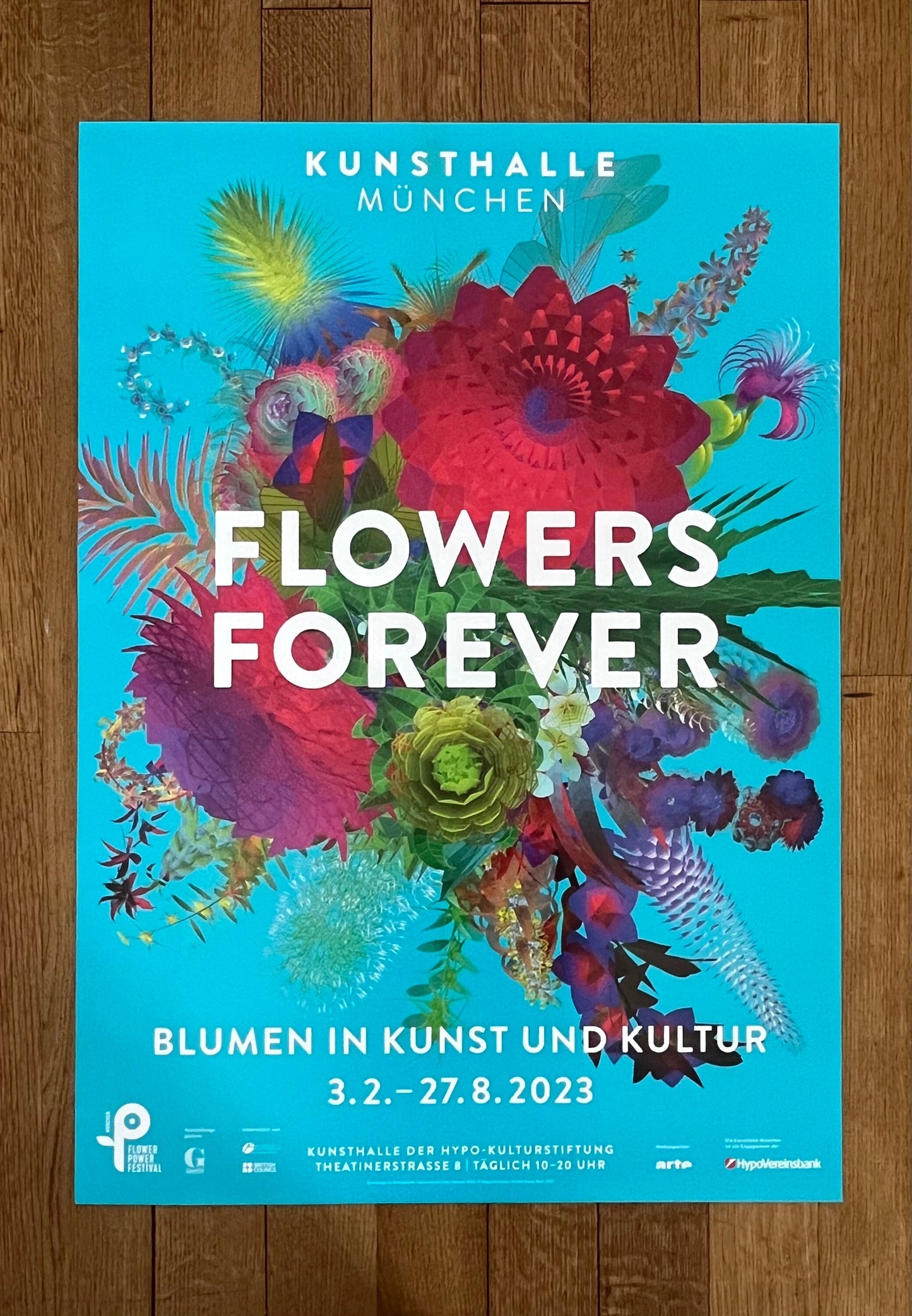 Flower Forever original art poster - 23.4"×33.1" (59.5×84cm)