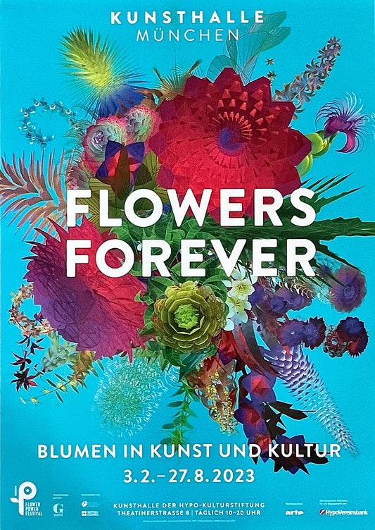 Flower Forever original art poster - 23.4"×33.1" (59.5×84cm)
