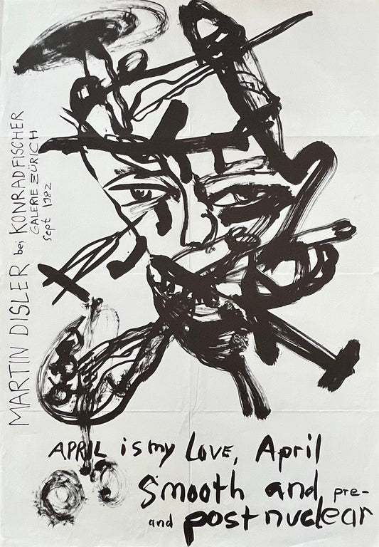 Martin Disler original art poster - 27.1"×38.9" (68.8×98.7cm)