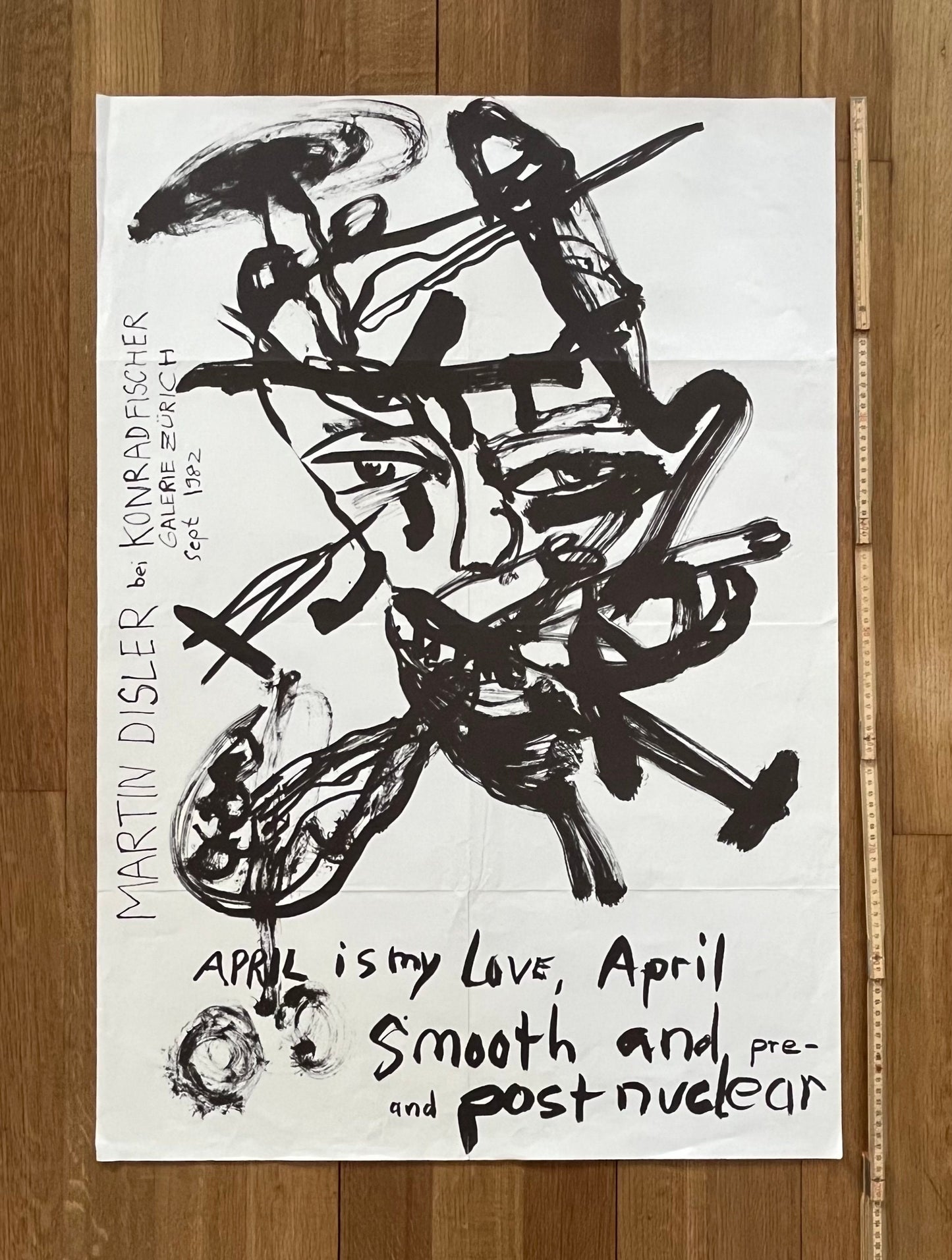 Martin Disler original art poster - 27.1"×38.9" (68.8×98.7cm)