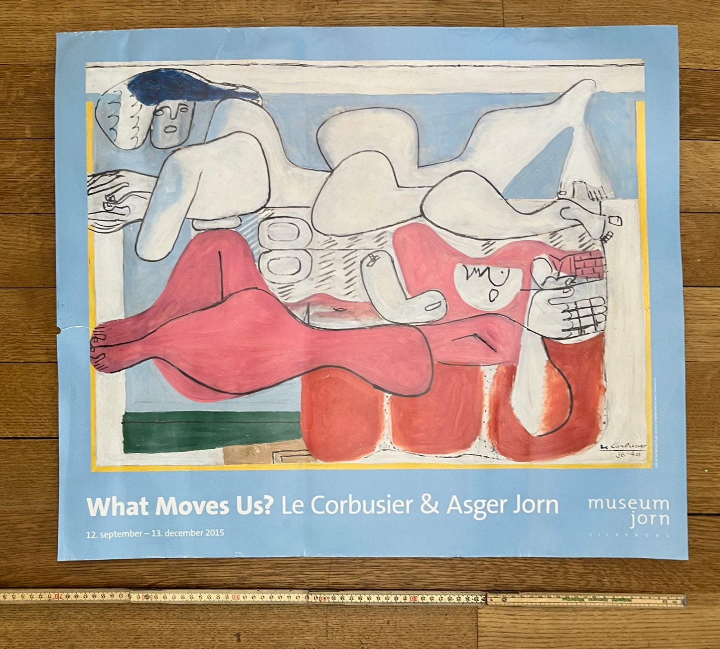 Le Corbusier & Asger Jorn original art poster - 27.6"×23.6" (70×60cm)