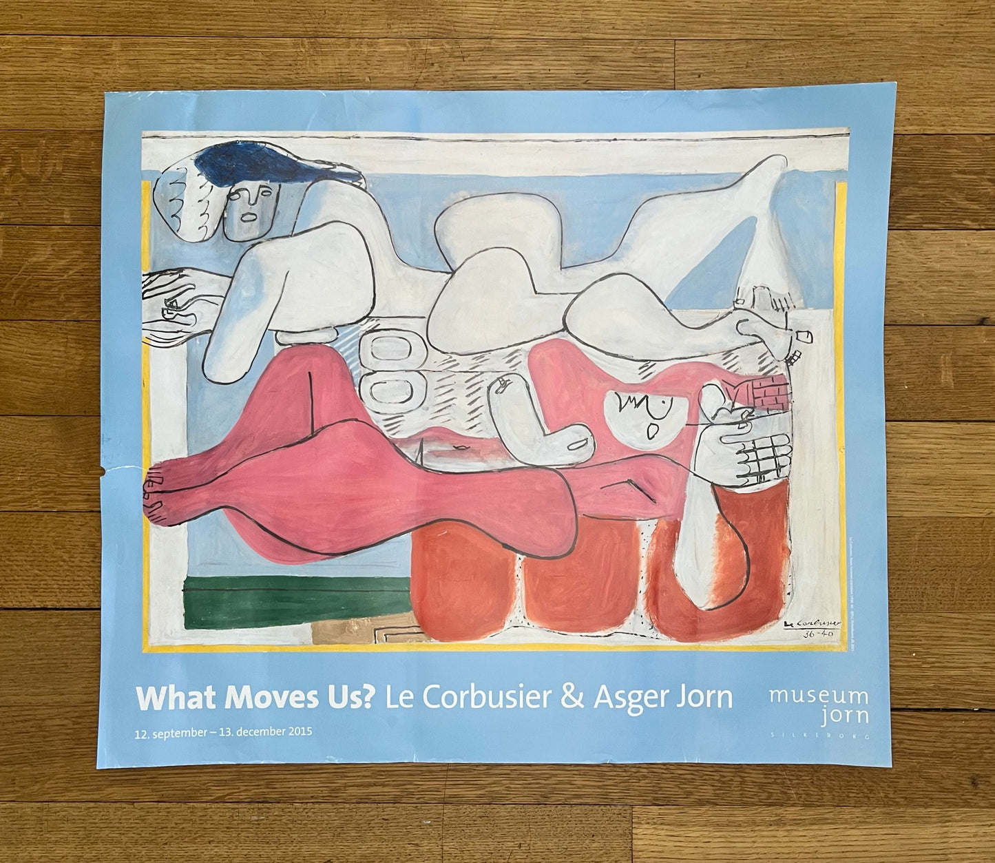 Le Corbusier & Asger Jorn original art poster - 27.6"×23.6" (70×60cm)