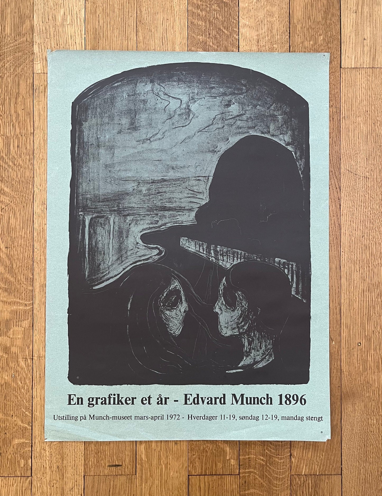 Edvard Munch original art poster - 18.5"×25.4" (47×64.5cm)